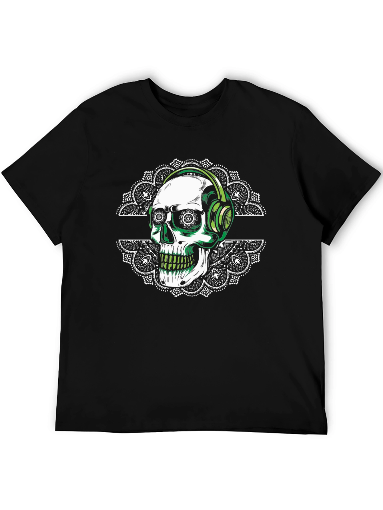 Skull Headphones Graphic T-Shirt