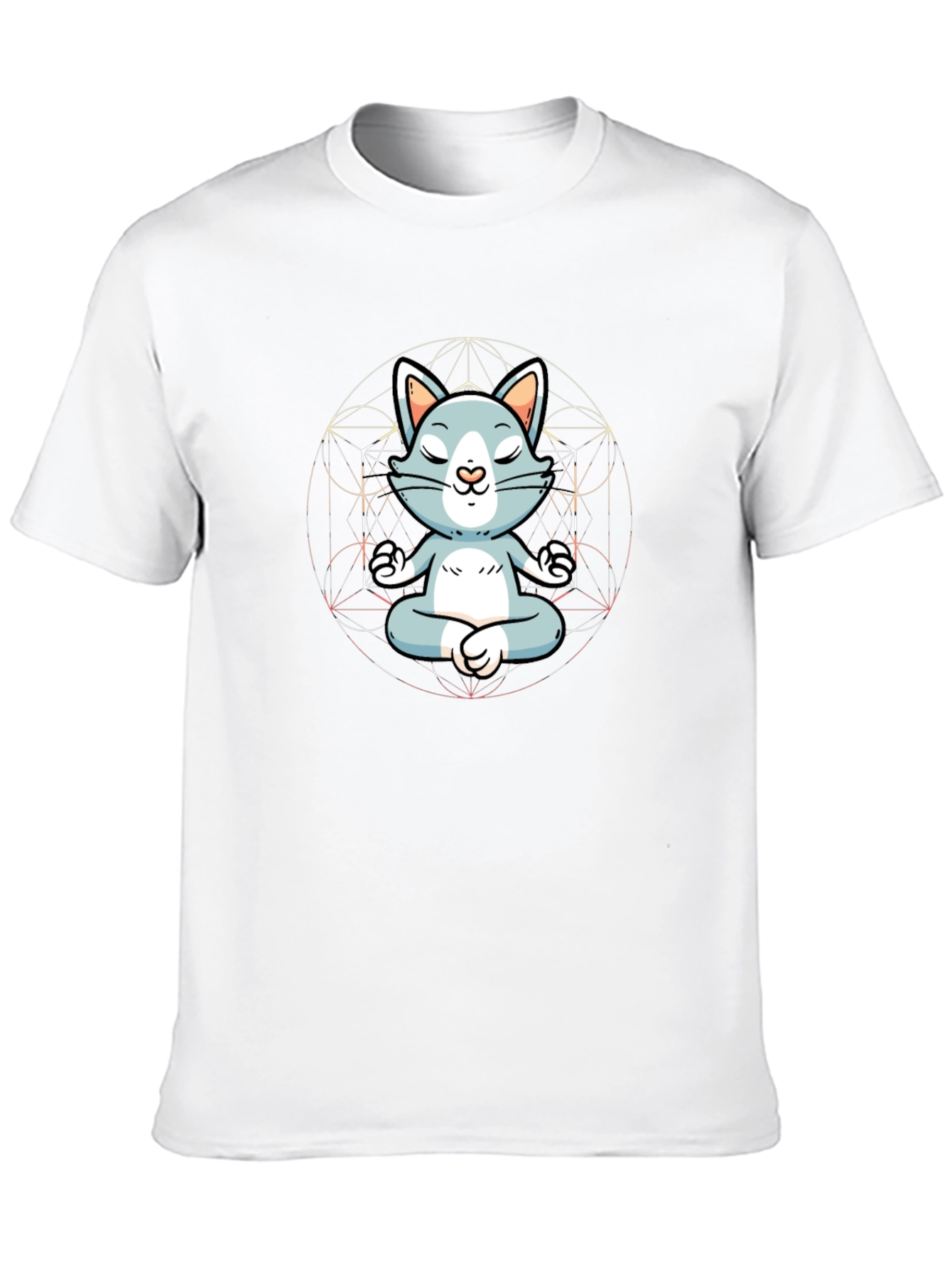 Zen Cat T-Shirt - Meditating Feline Graphic Tee