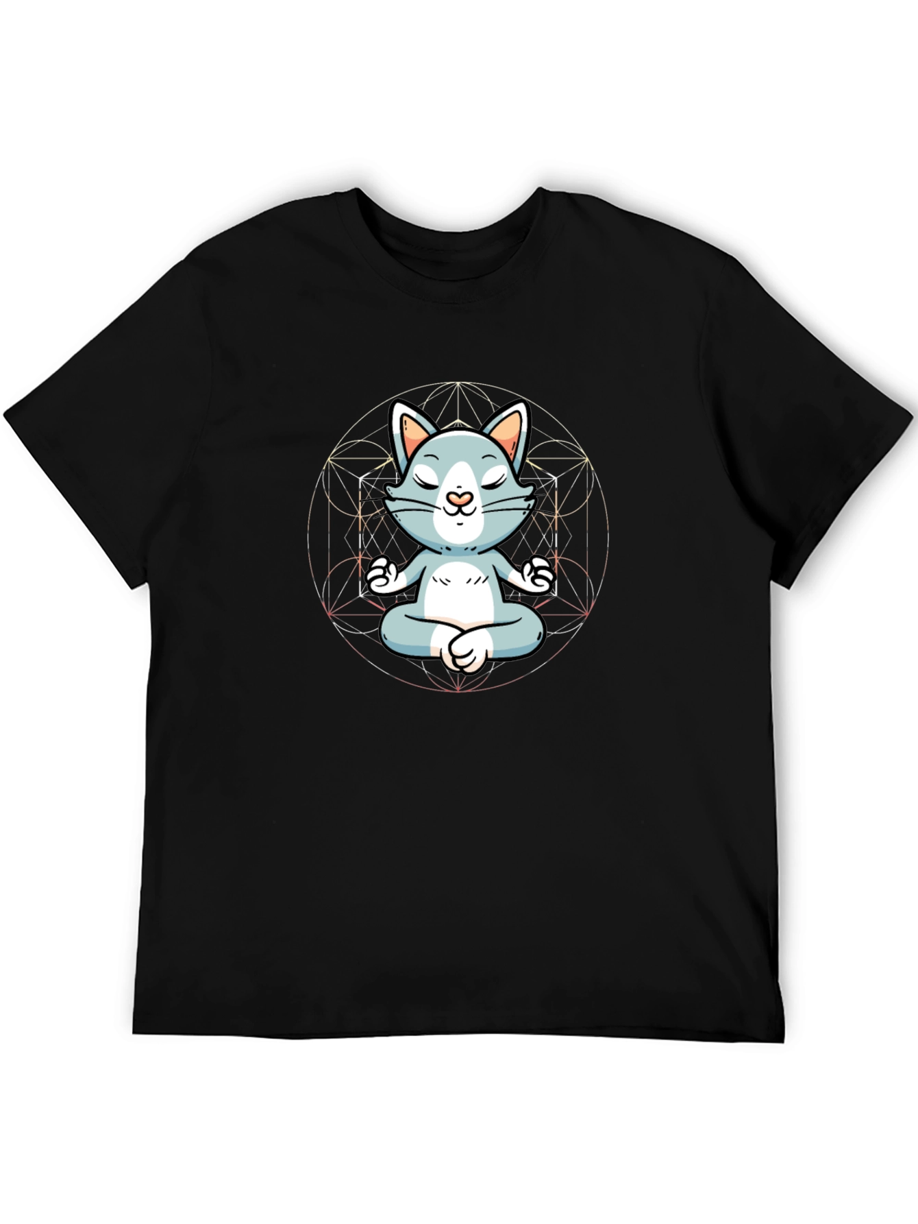 Zen Cat T-Shirt - Meditating Feline Graphic Tee
