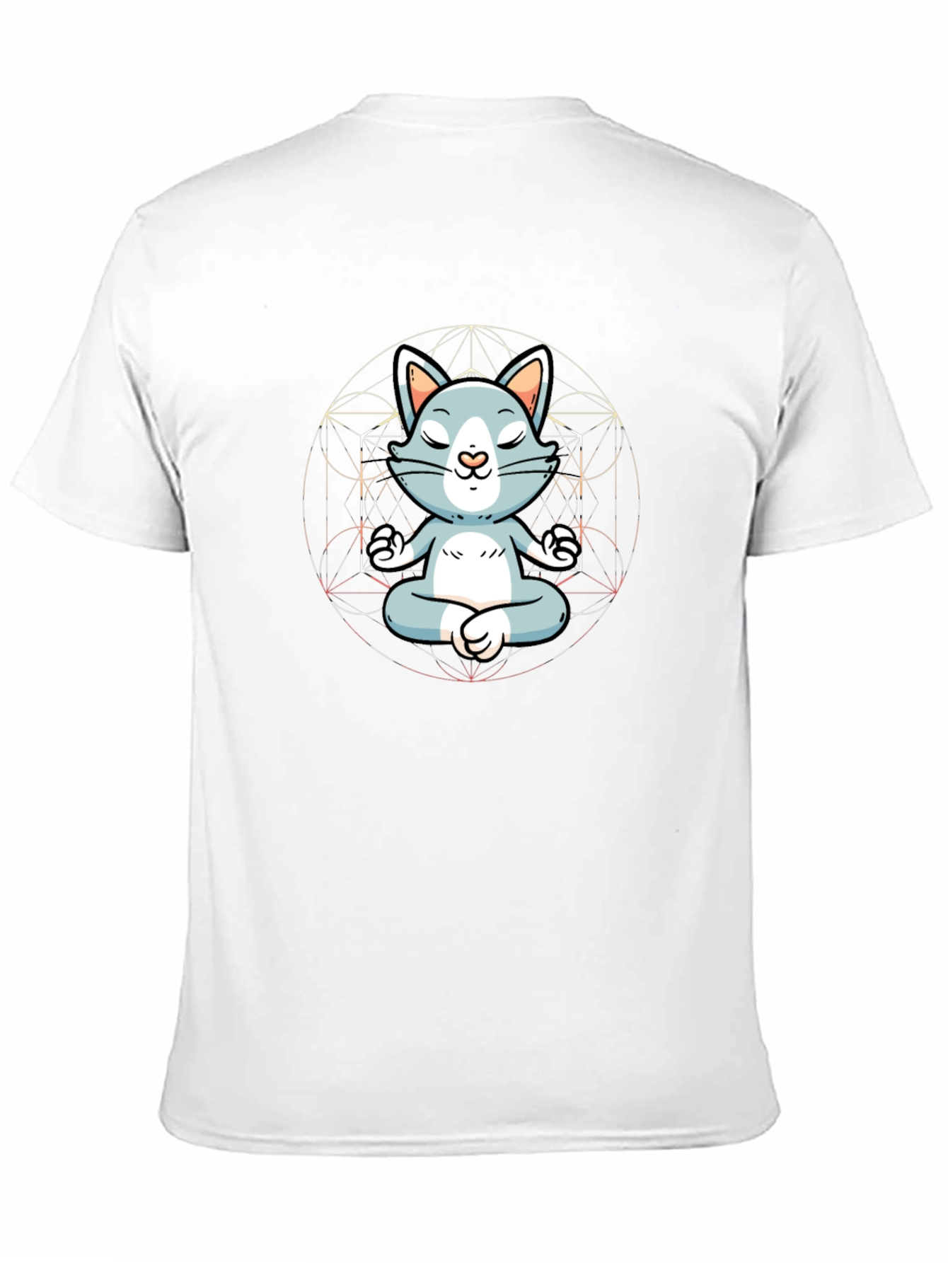 Zen Cat T-Shirt - Meditating Feline Graphic Tee
