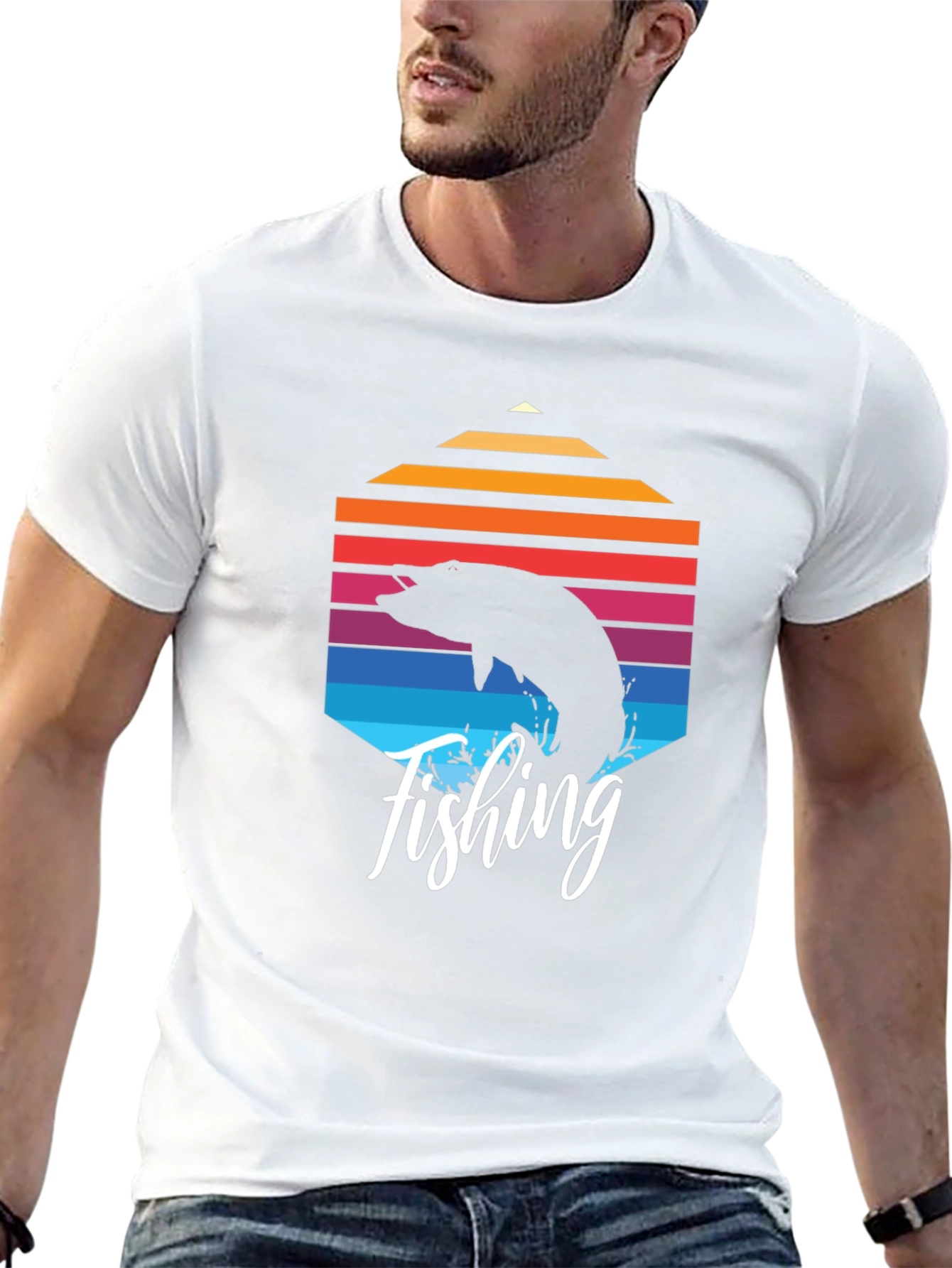 Fishing Graphic T-Shirt - Retro Design