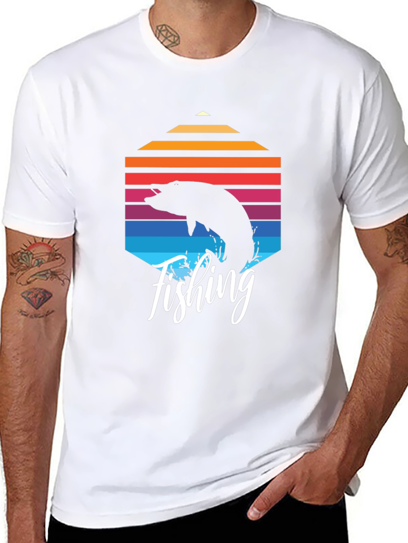 Fishing Graphic T-Shirt - Retro Design