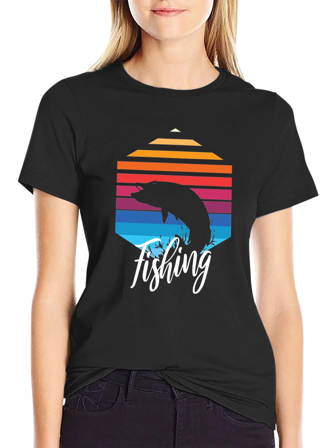 Fishing Graphic T-Shirt - Retro Design