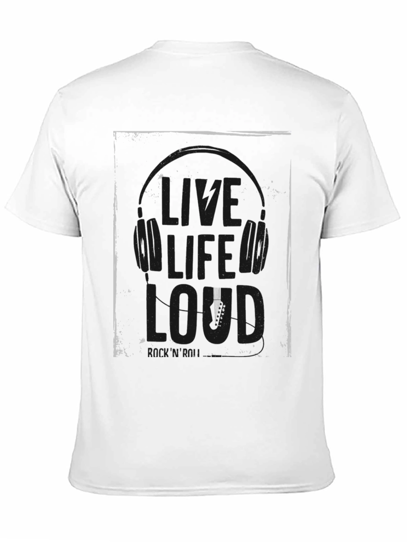 Live Life Loud Graphic Tee - Black Cotton T-Shirt
