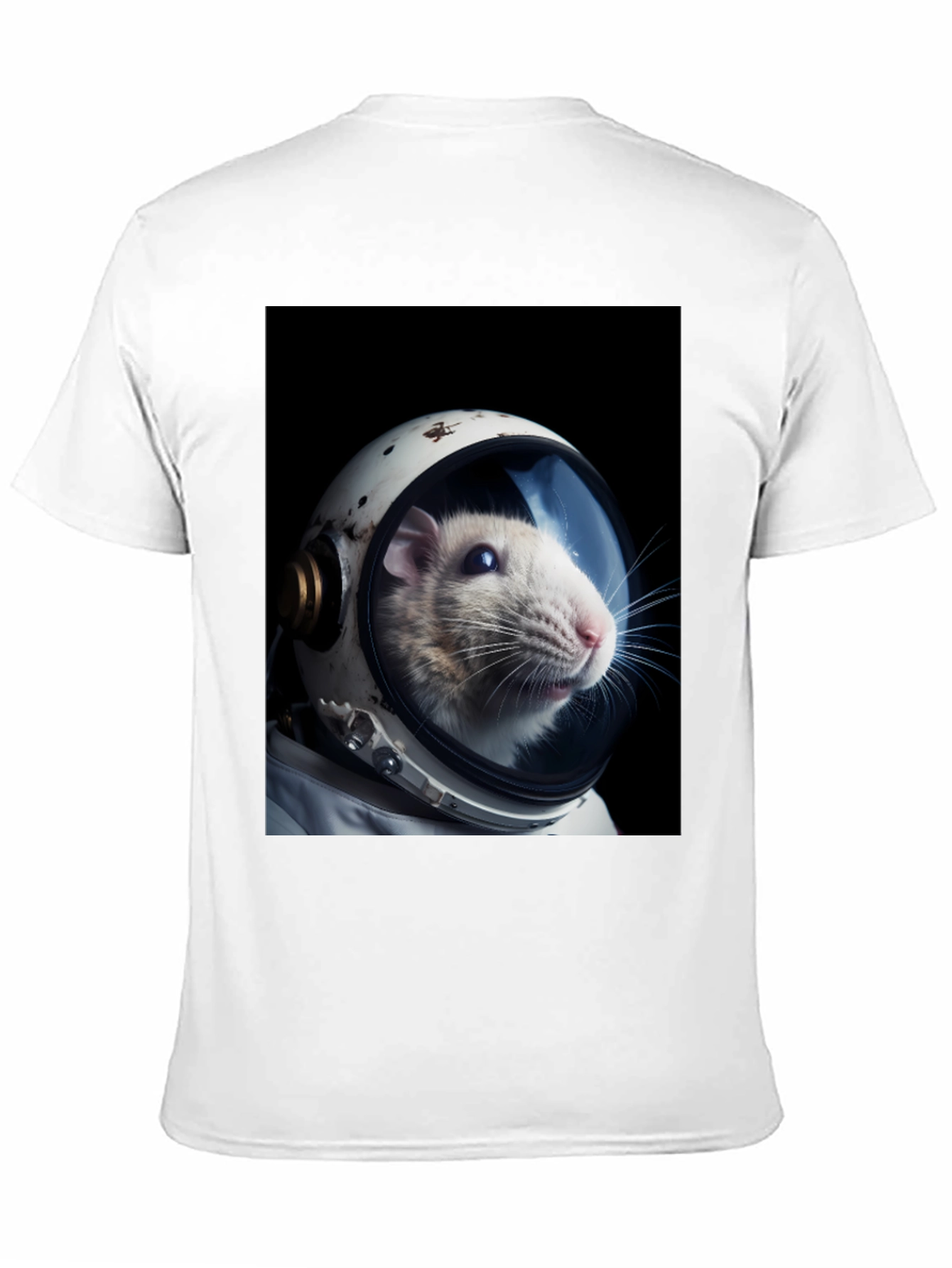 Rat Astronaut Black T-Shirt - Space Explorer