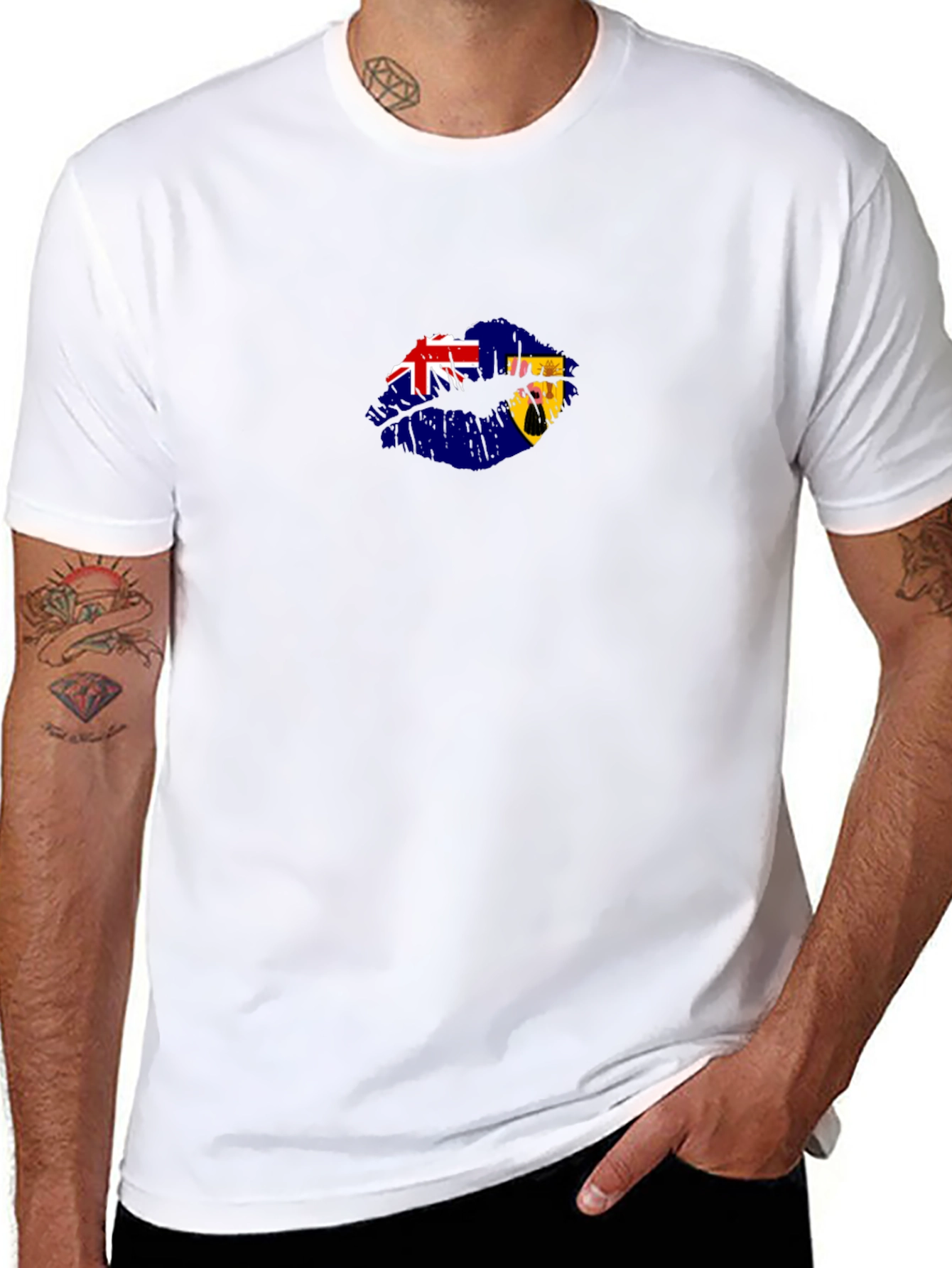 Turks & Caicos Islands Flag Lips T-Shirt