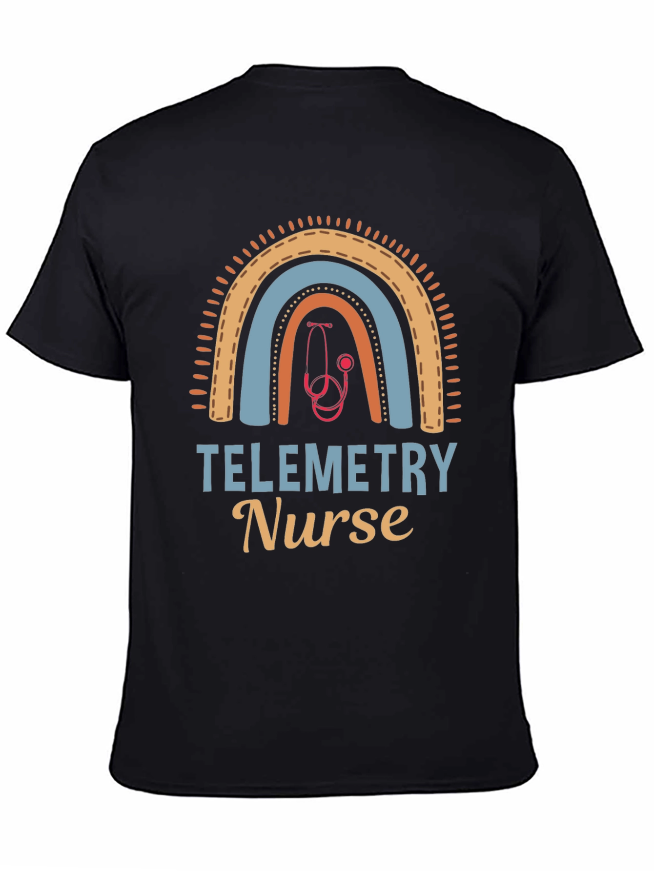 Telemetry Nurse Rainbow Graphic T-Shirt