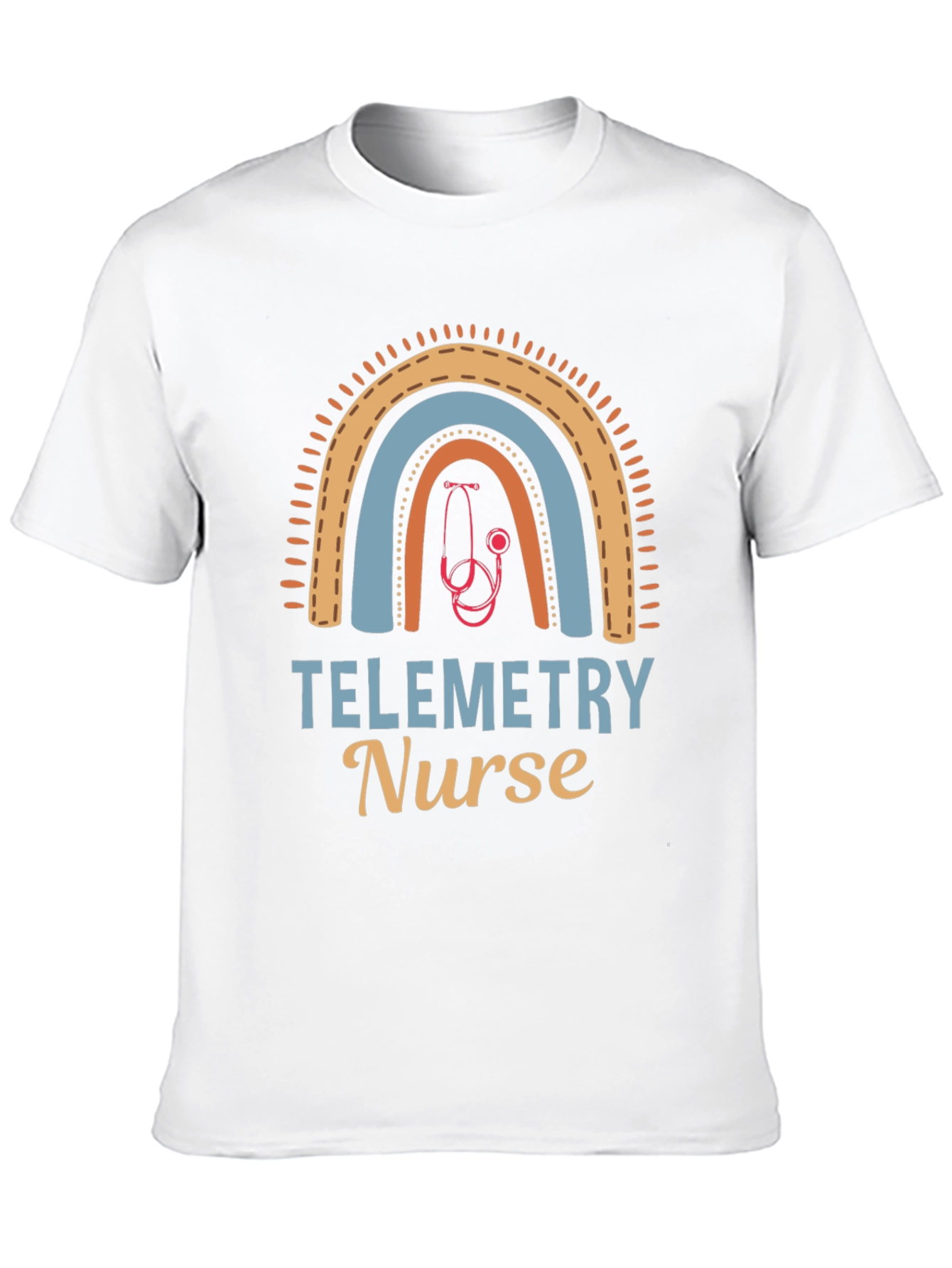 Telemetry Nurse Rainbow Graphic T-Shirt
