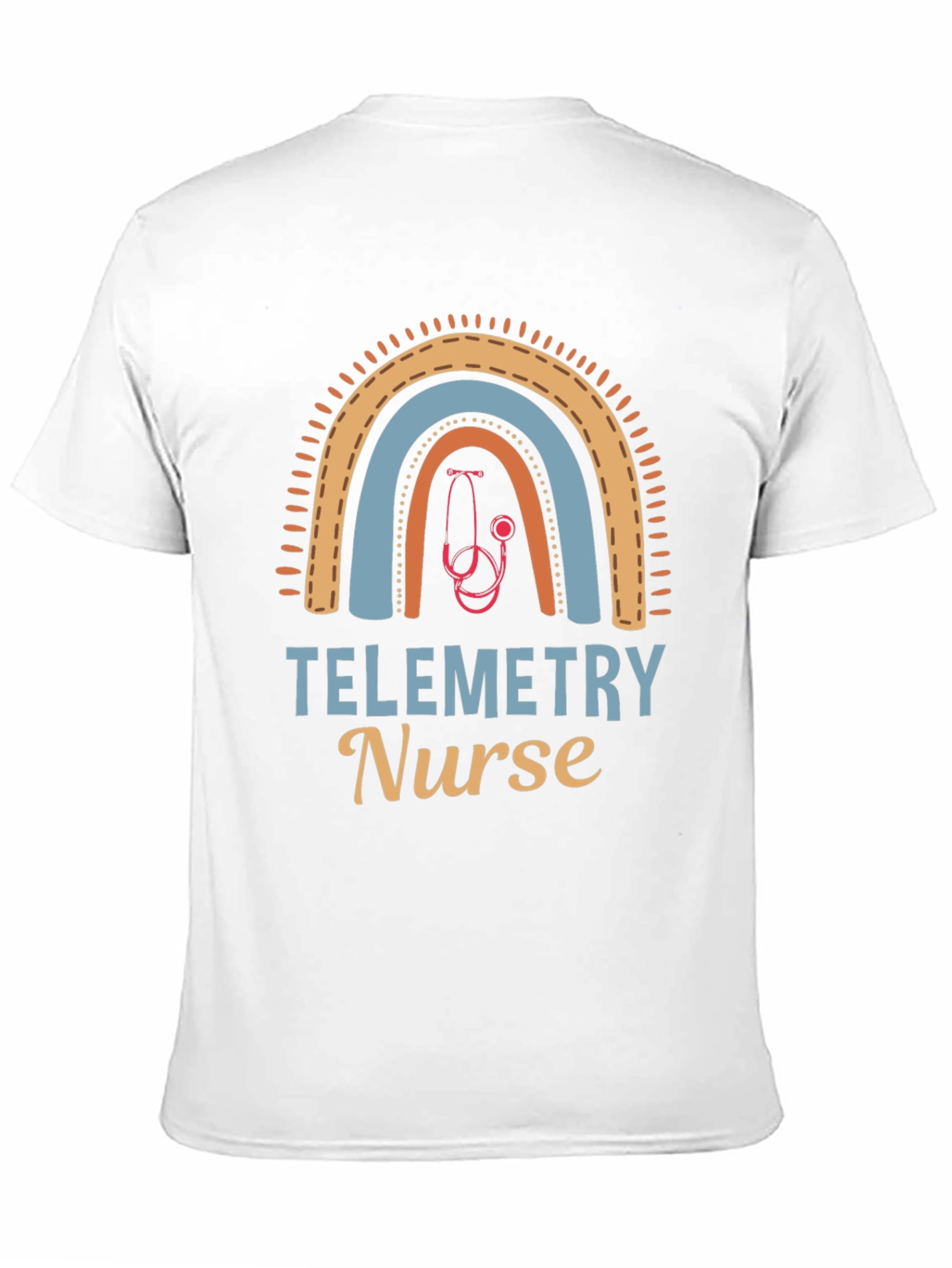 Telemetry Nurse Rainbow Graphic T-Shirt