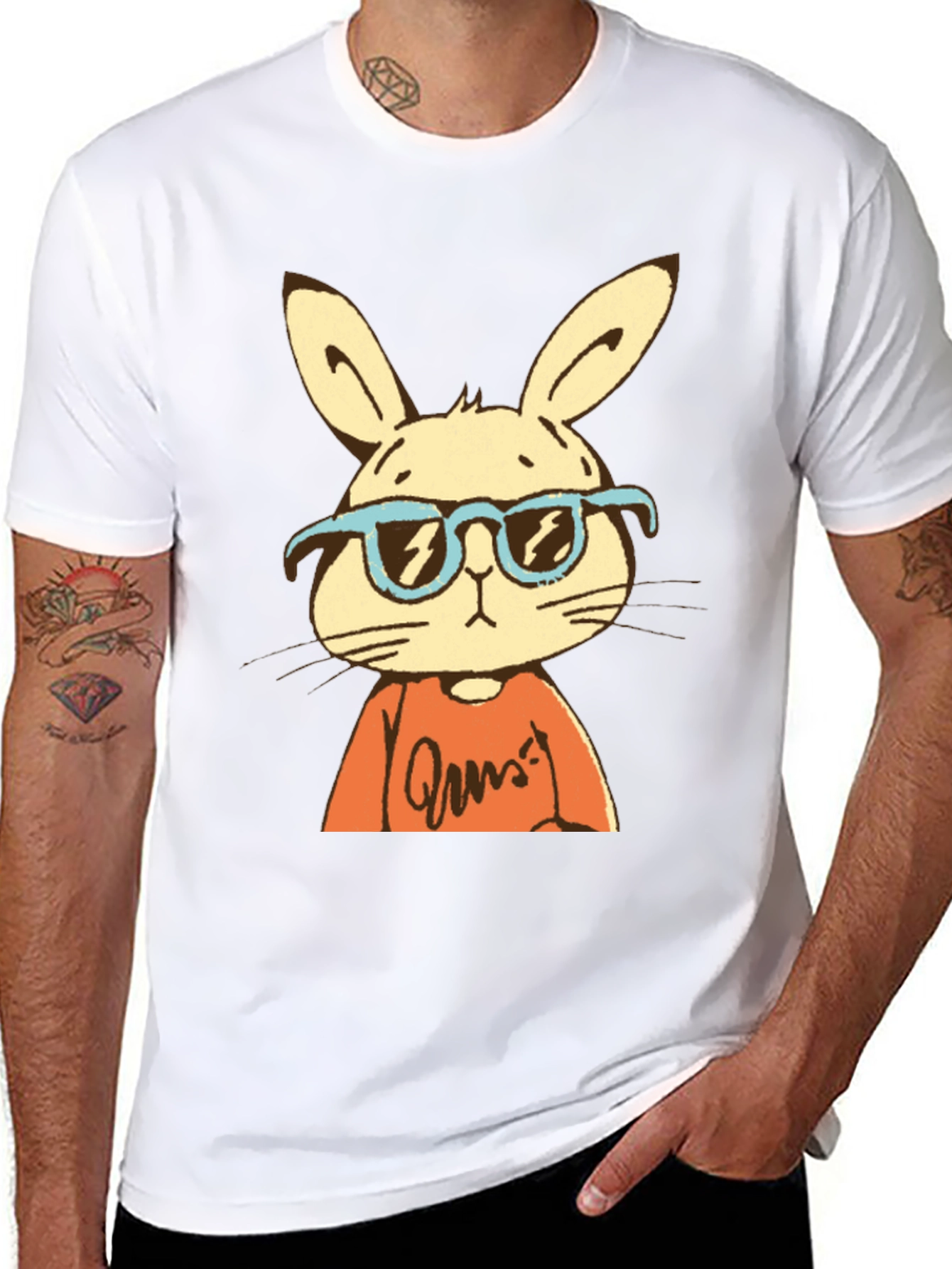 Cool Rabbit Graphic Tee - Casual Style