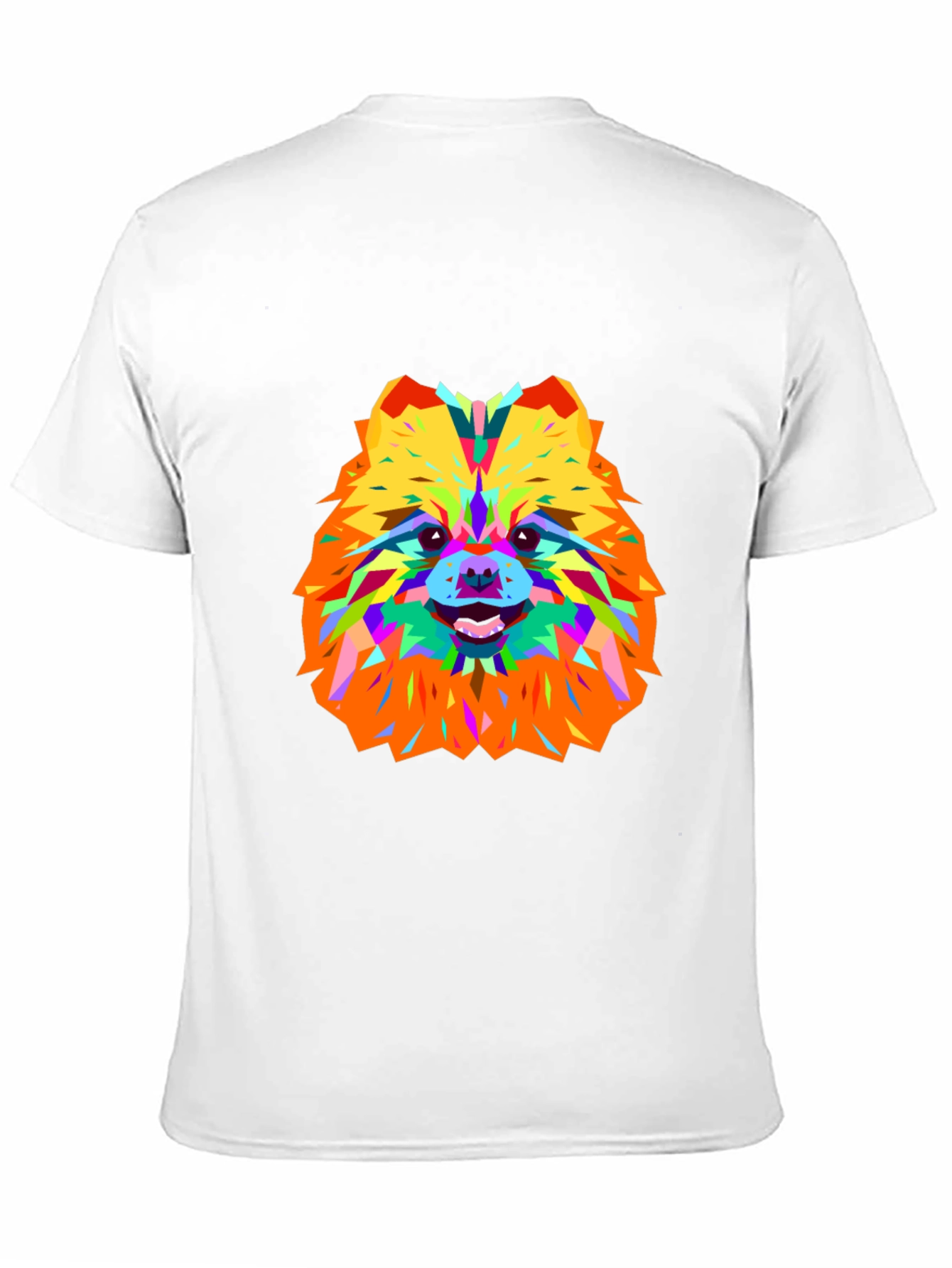Geometric Dog Art Black T-Shirt
