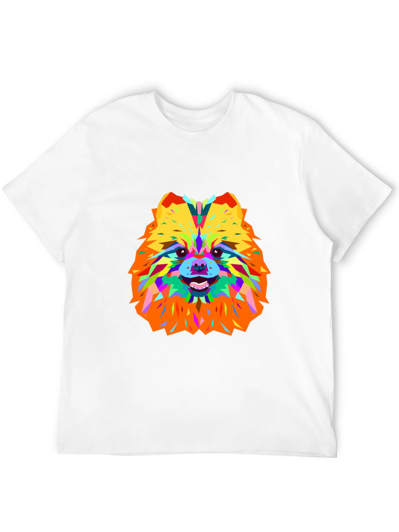 Geometric Dog Art Black T-Shirt