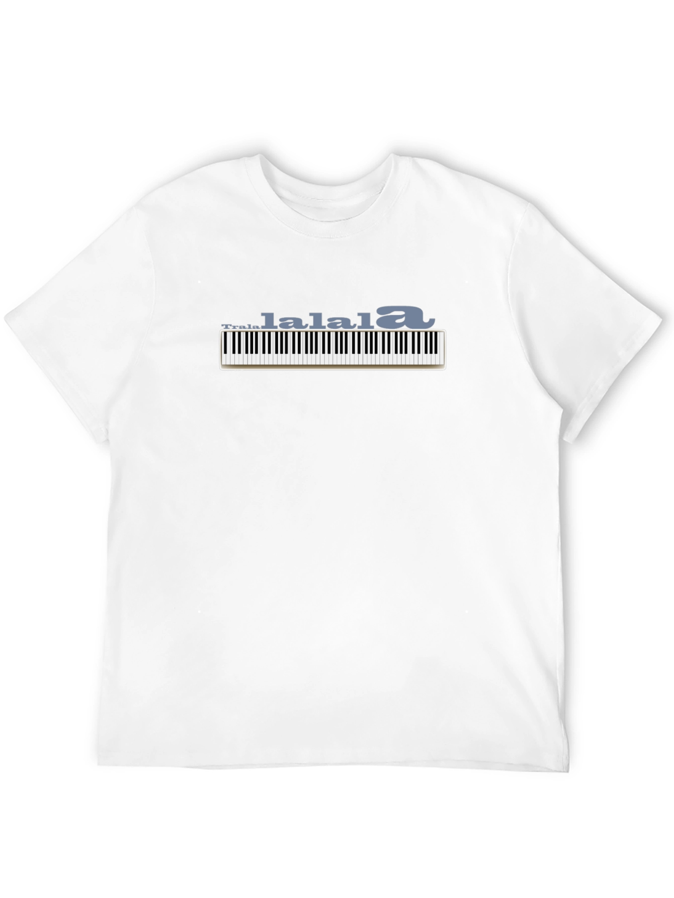 Piano Keys LaLaLa Graphic Black T-Shirt