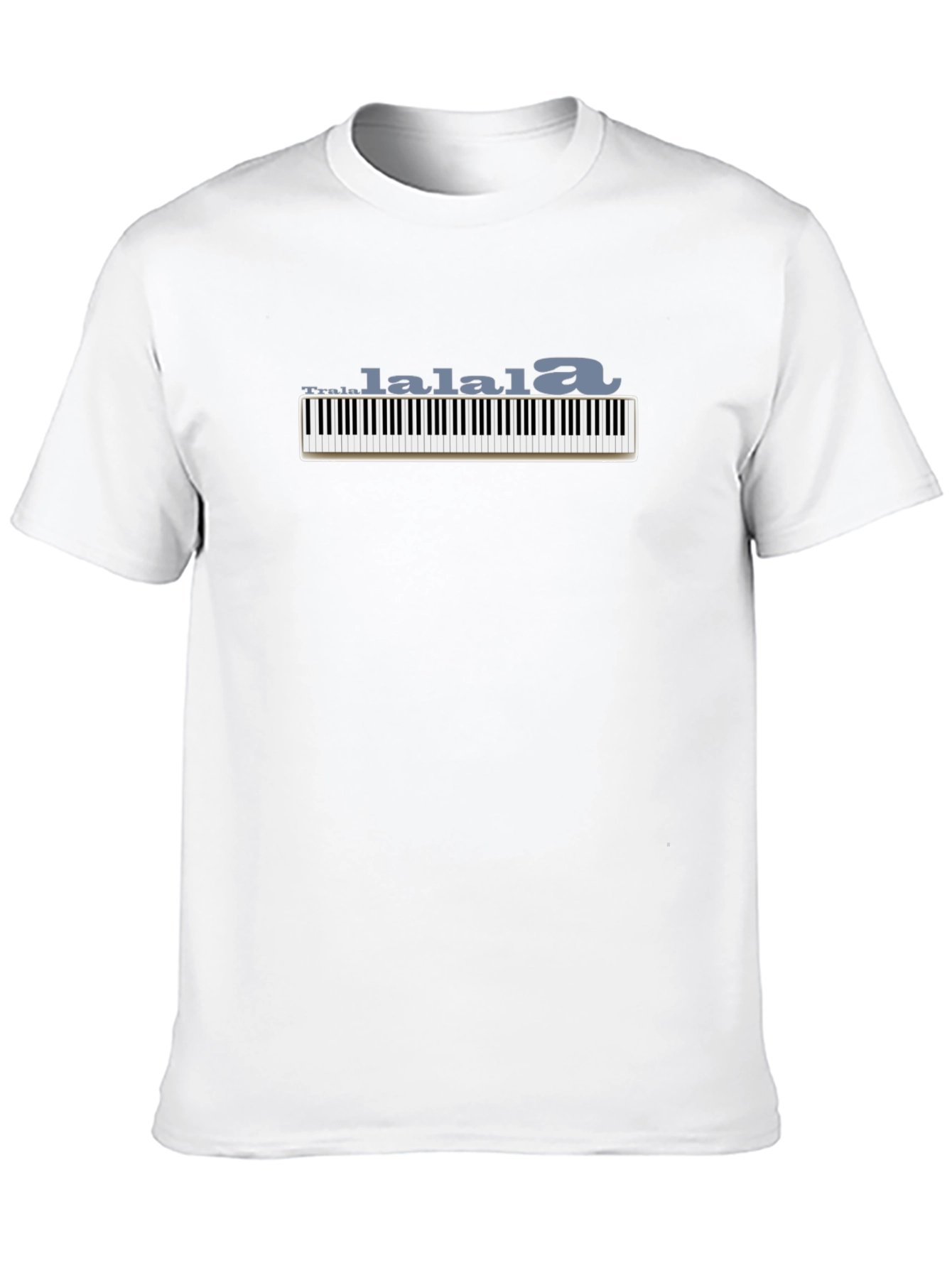 Piano Keys LaLaLa Graphic Black T-Shirt