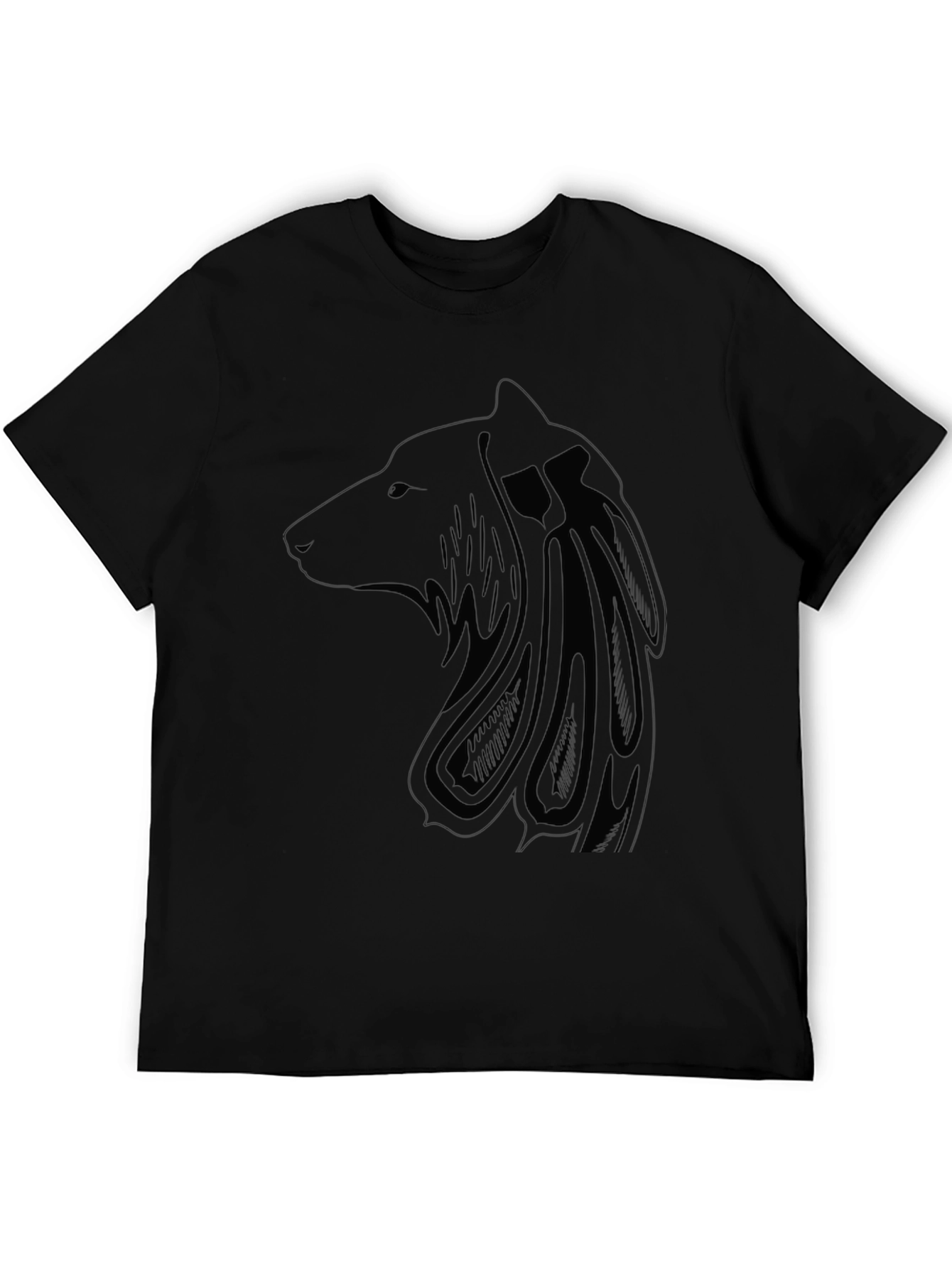 Wolf Design Black T-Shirt