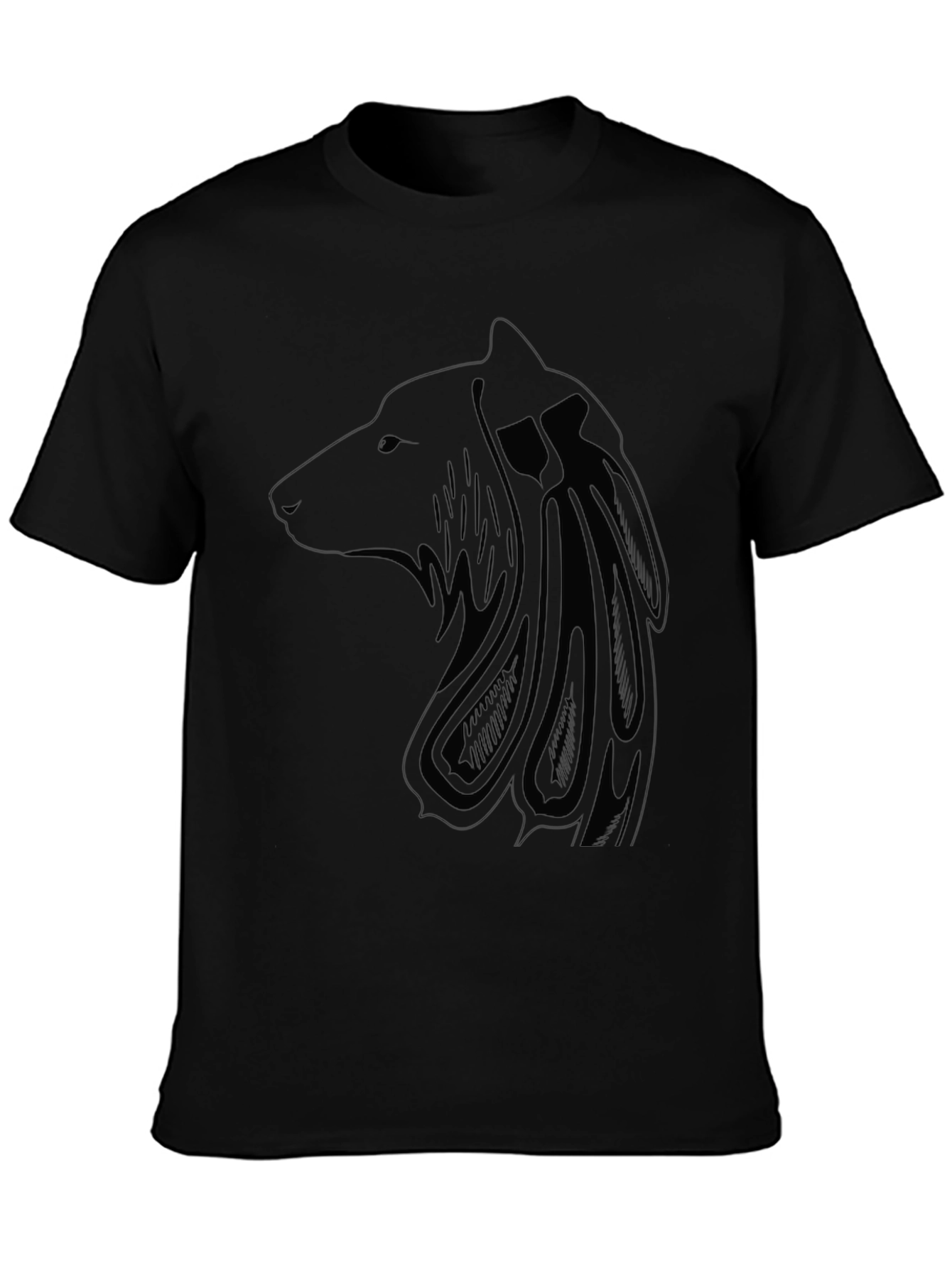 Wolf Design Black T-Shirt