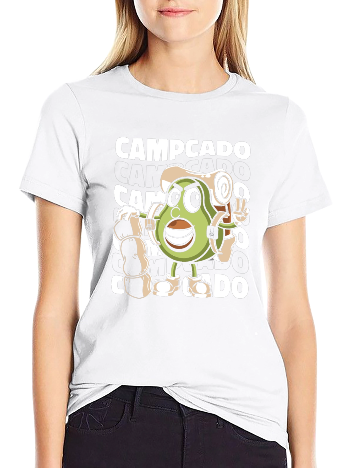 Campcado Graphic T-Shirt - Avocado Camping Adventure