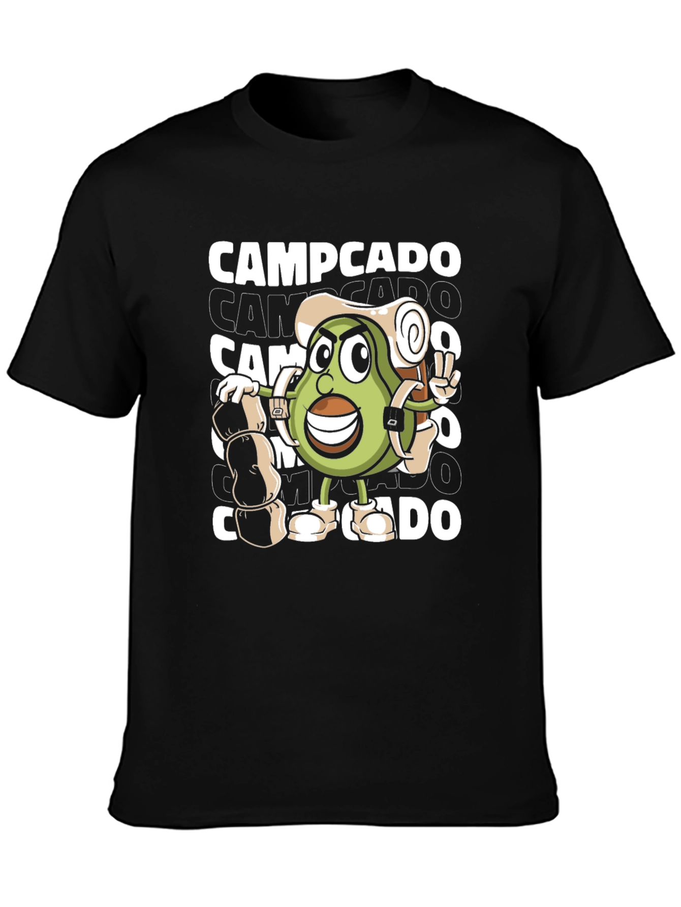 Campcado Graphic T-Shirt - Avocado Camping Adventure