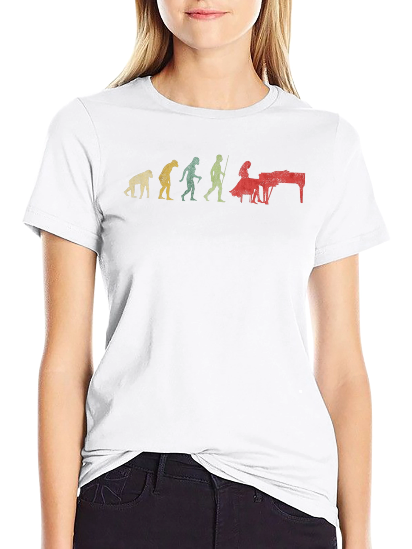 Evolution of Piano Player Mens T-Shirt