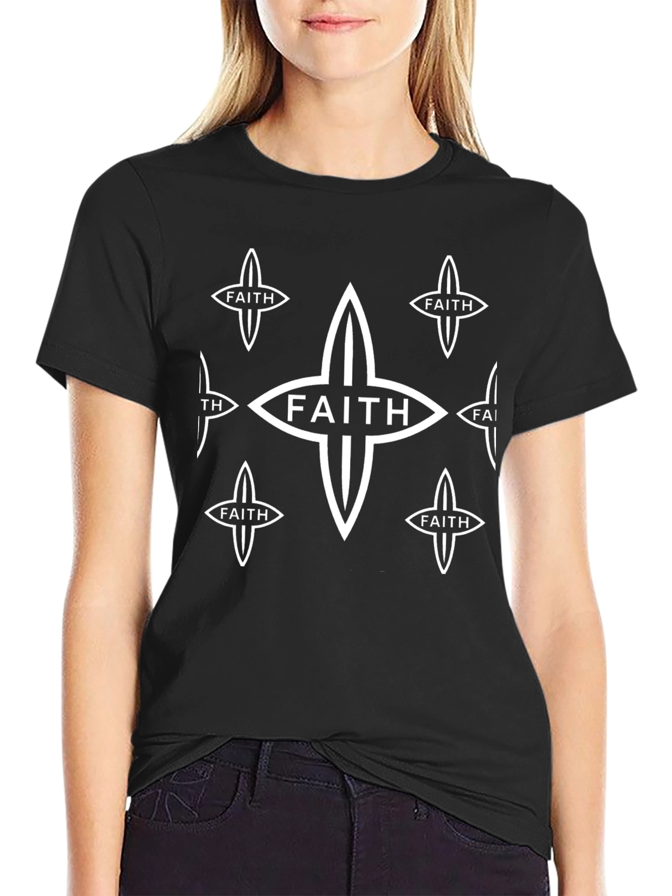 Faith Graphic Tee - Black Religious Shirt