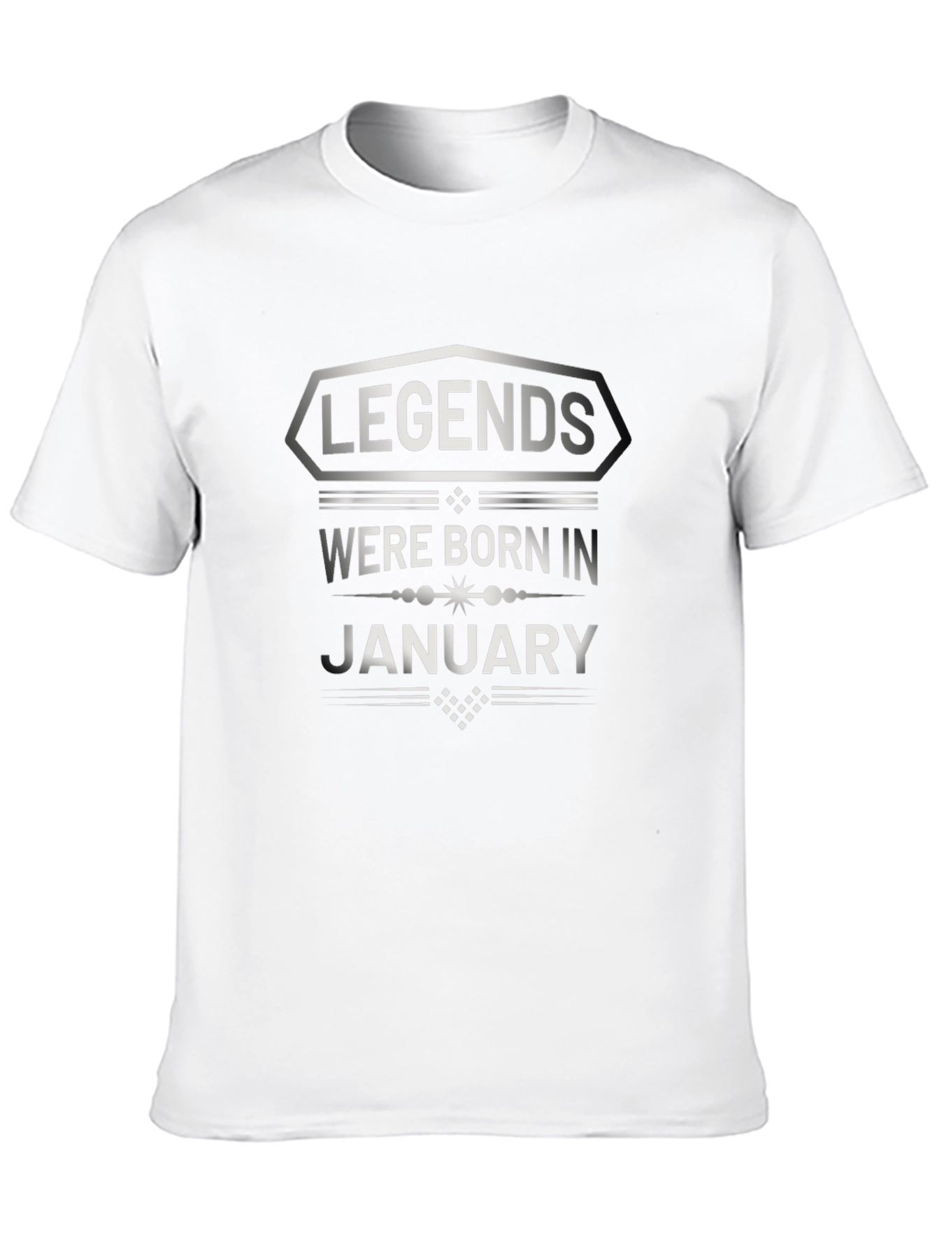 Legends Born in January Graphic Tee - Black