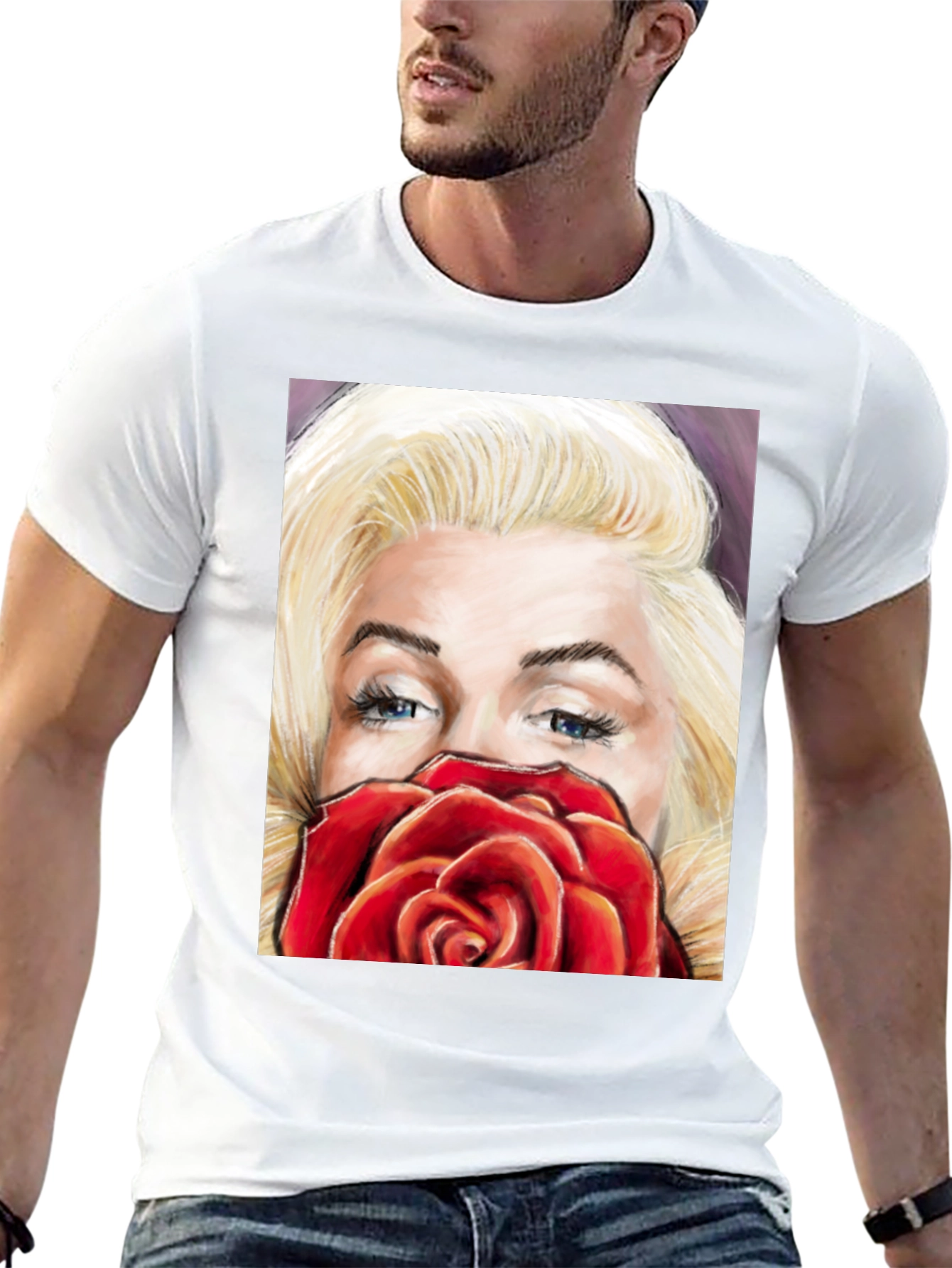 Marilyn Rose Graphic Tee - Classic Style
