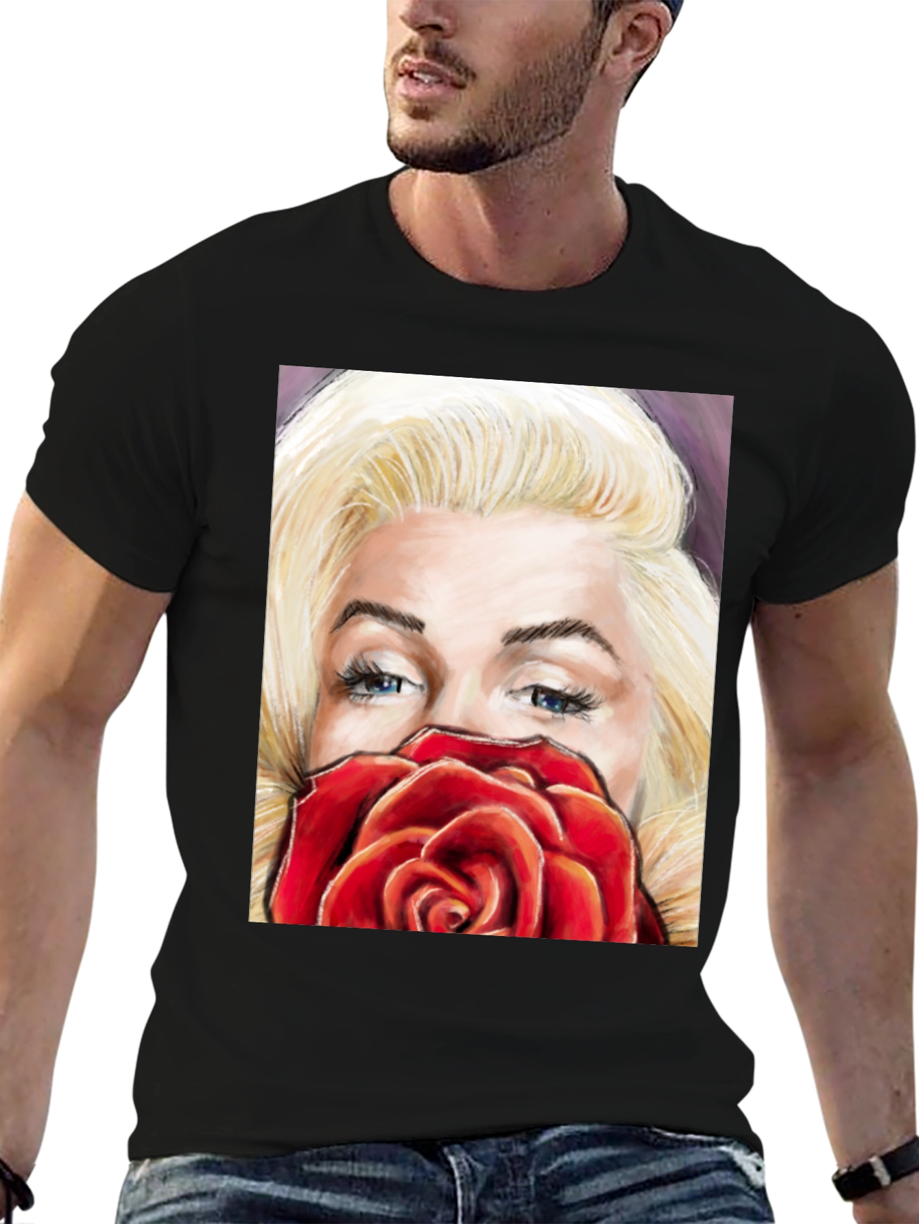 Marilyn Rose Graphic Tee - Classic Style