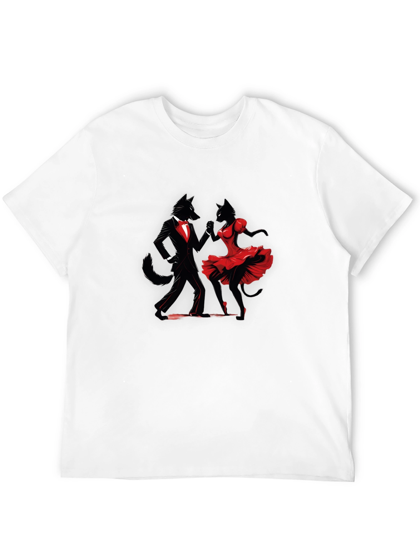 Dancing Wolves Black T-Shirt