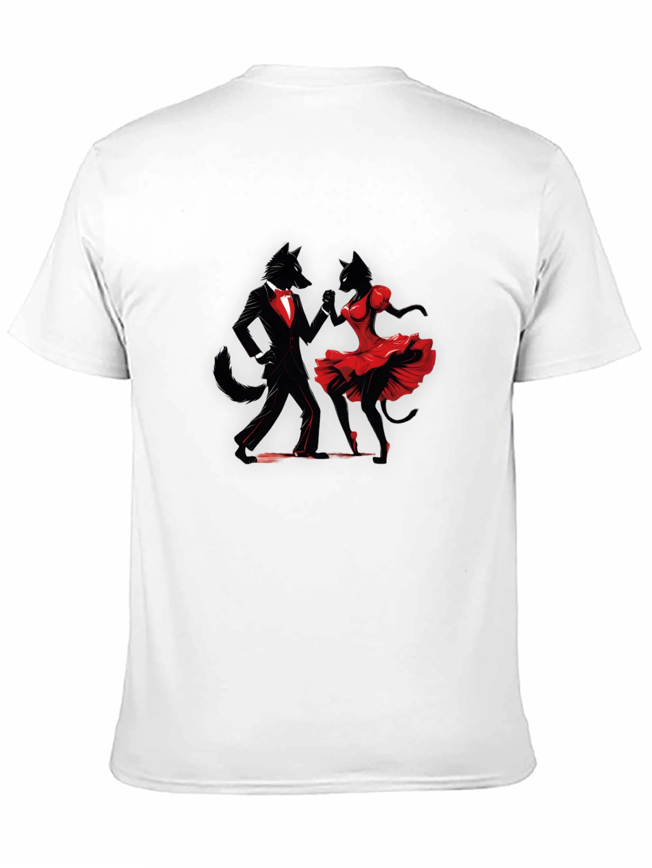 Dancing Wolves Black T-Shirt