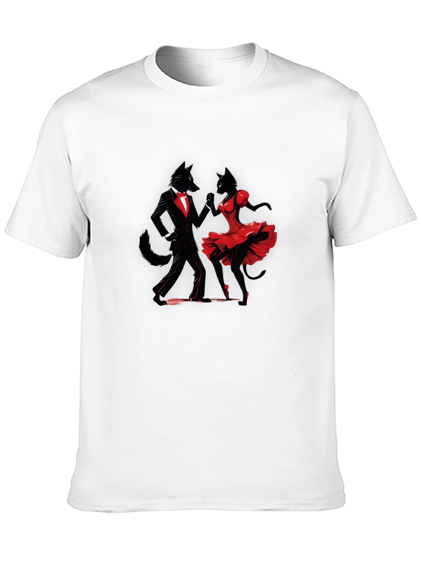 Dancing Wolves Black T-Shirt