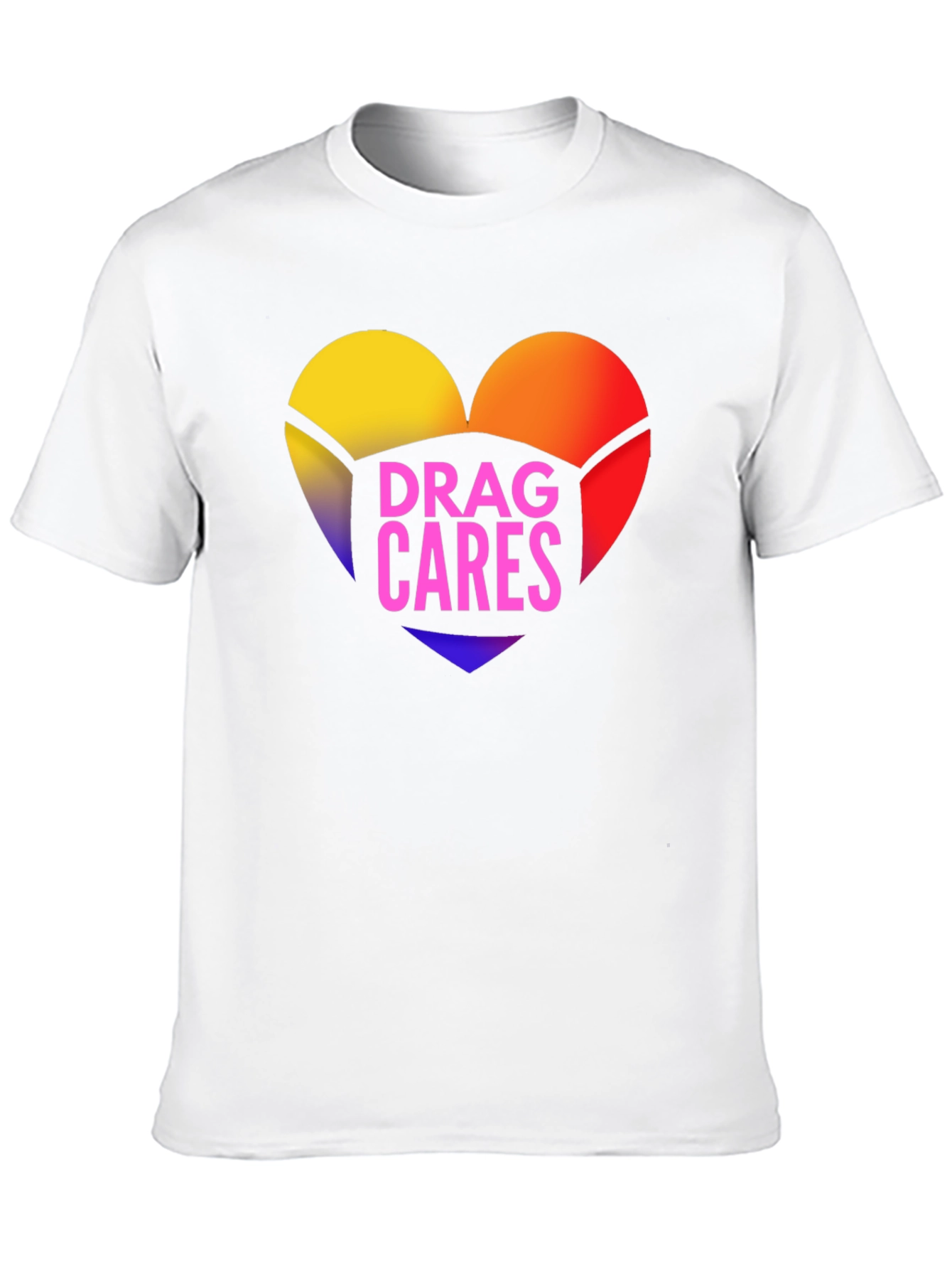 Drag Cares T-Shirt - Heart Graphic Tee