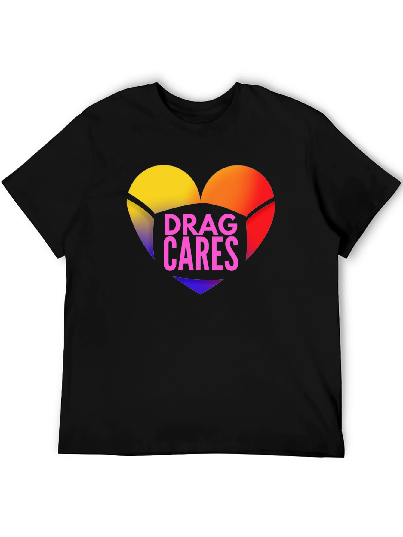 Drag Cares T-Shirt - Heart Graphic Tee