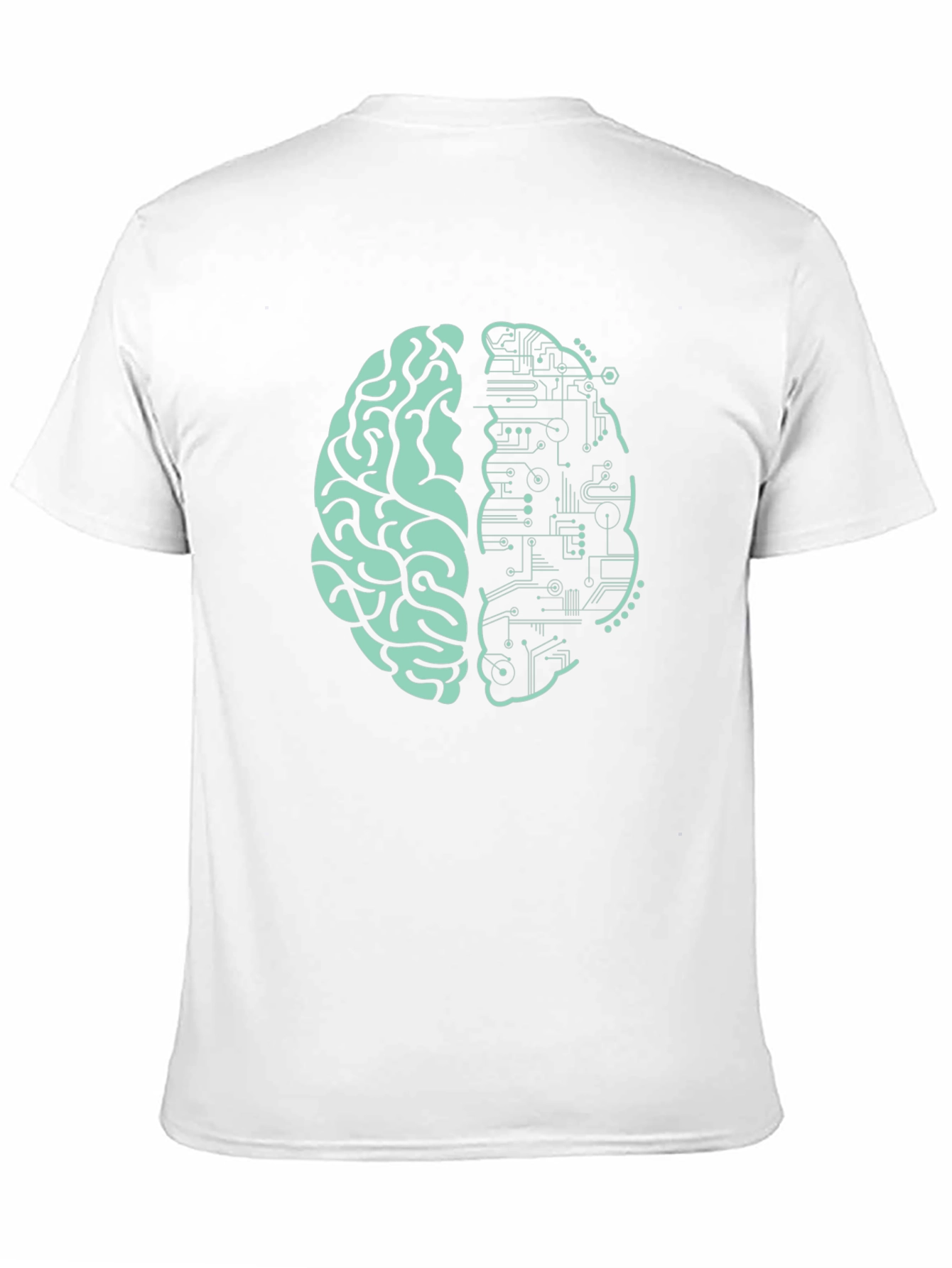 Brain Circuit Graphic Tee - Black Cotton Blend