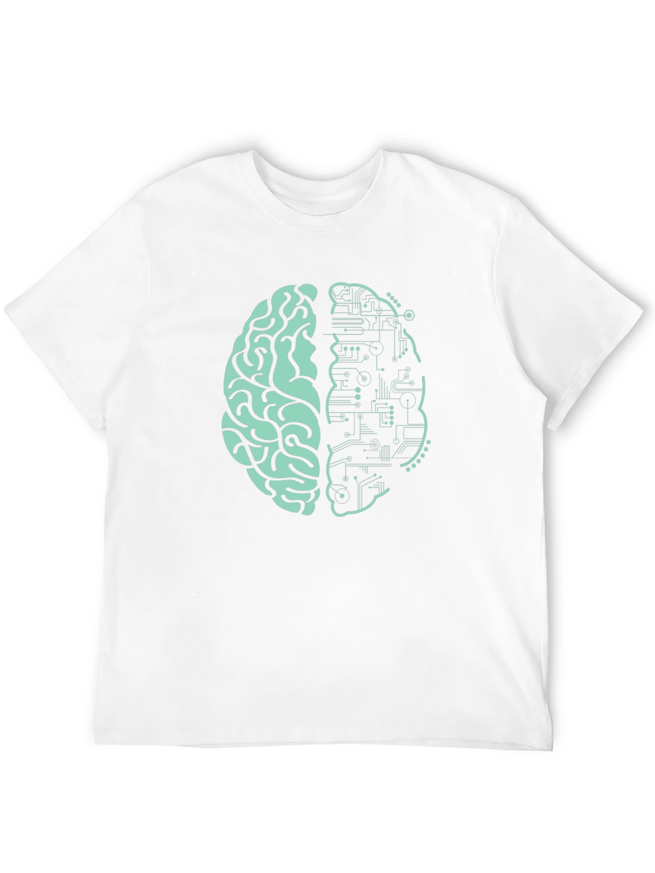 Brain Circuit Graphic Tee - Black Cotton Blend