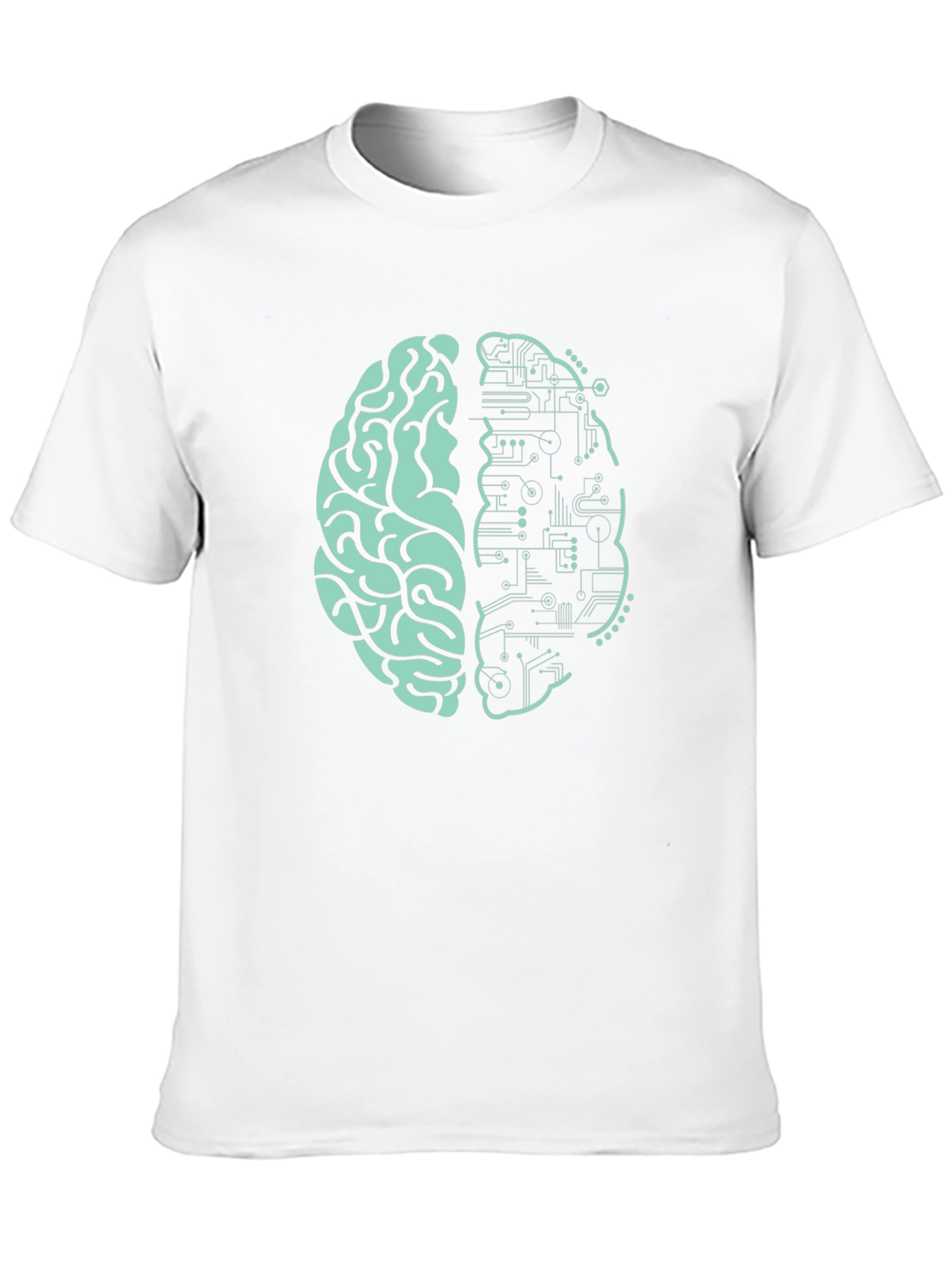 Brain Circuit Graphic Tee - Black Cotton Blend