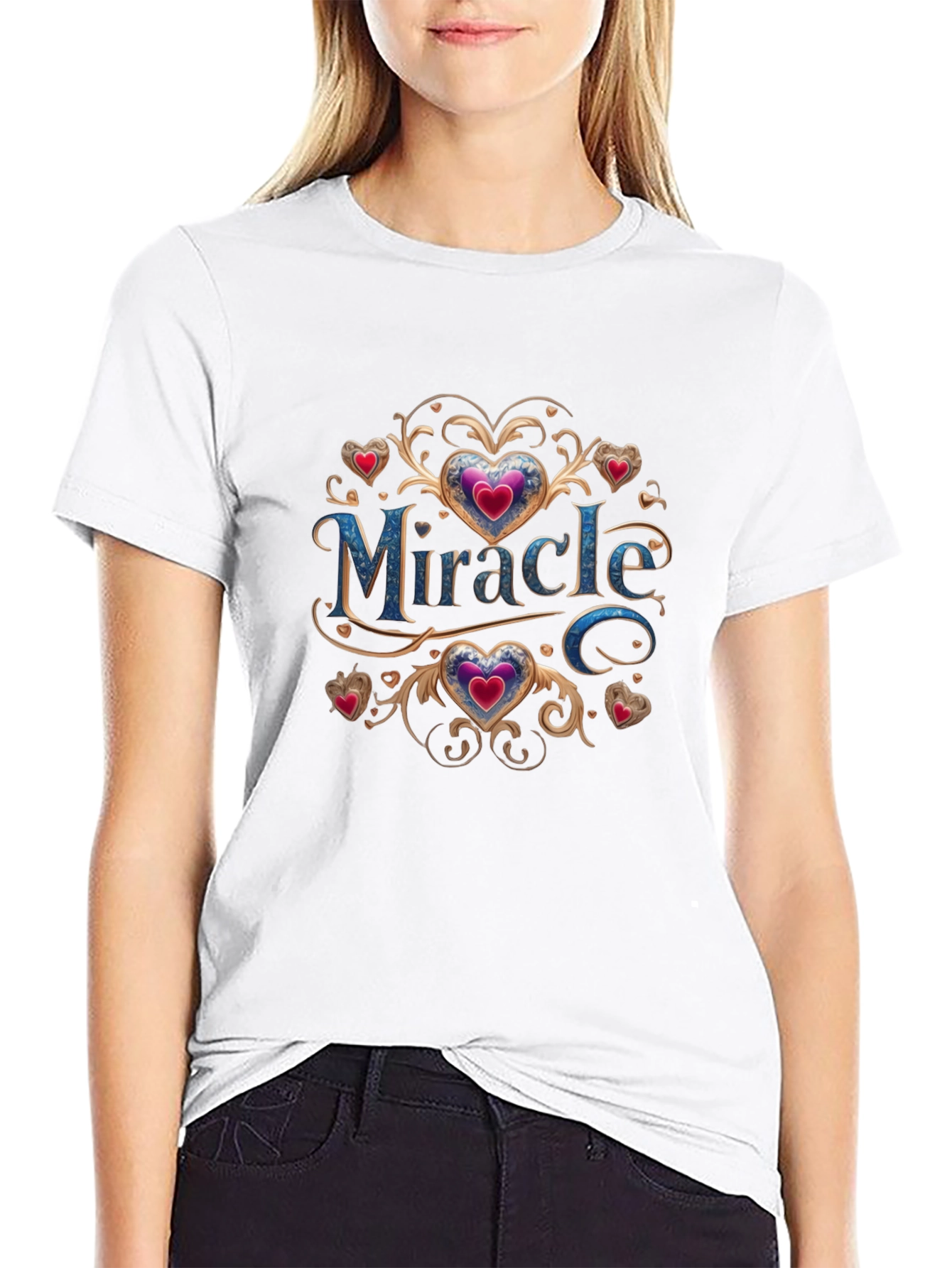 Miracle Heart Graphic Tee - Soft Cotton Blend