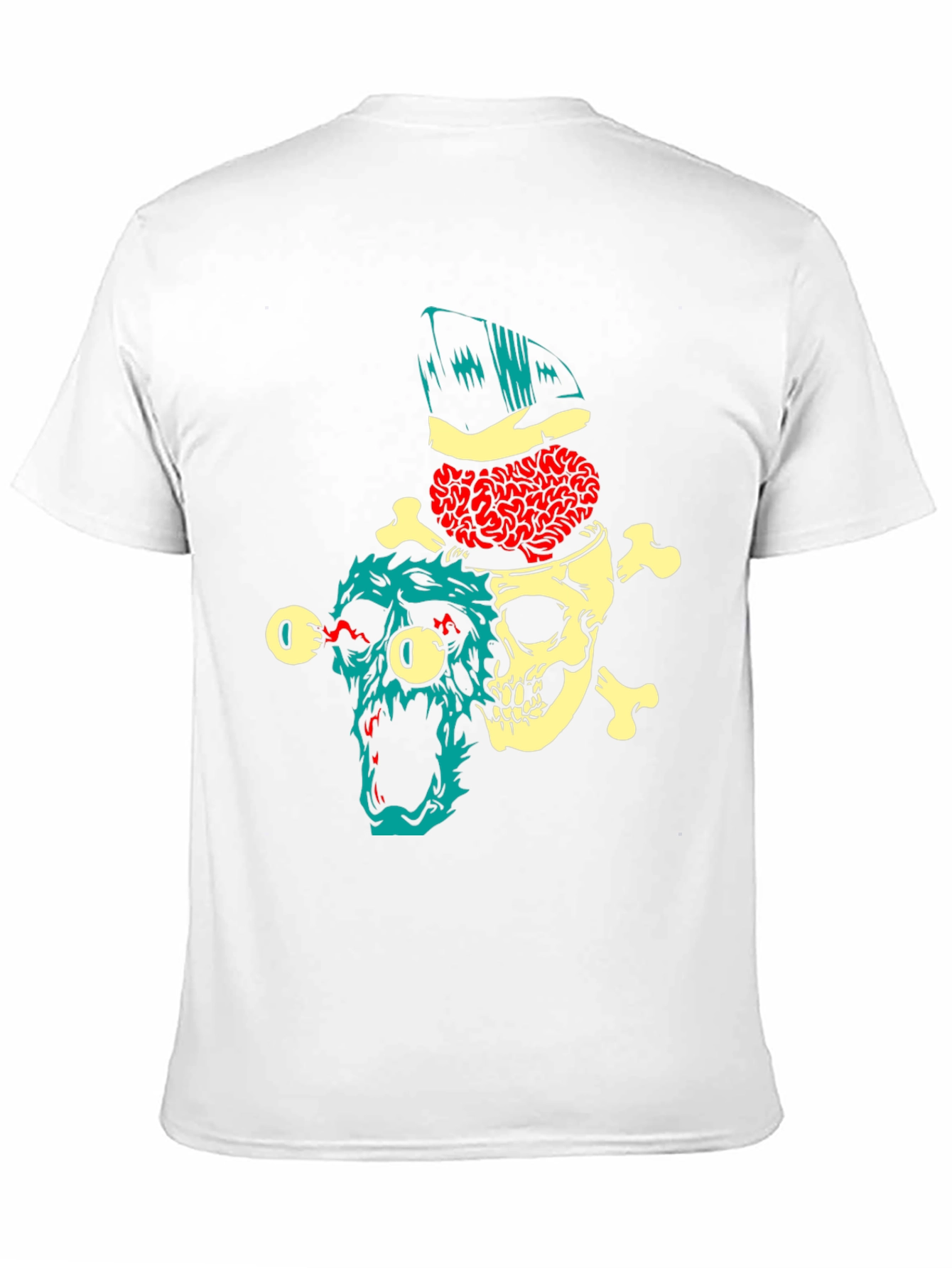 Skull Brain T-Shirt - Edgy Graphic Tee