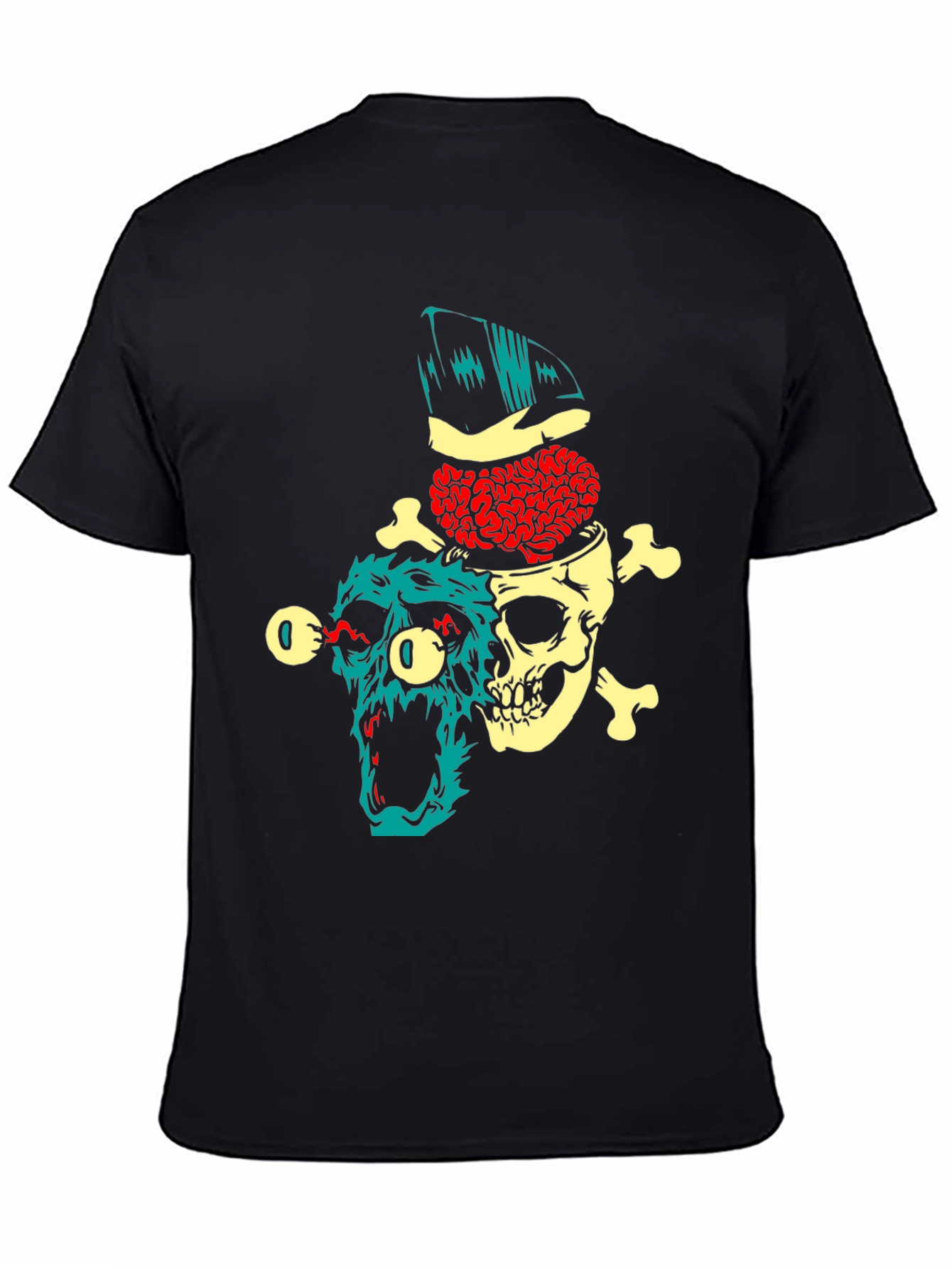 Skull Brain T-Shirt - Edgy Graphic Tee