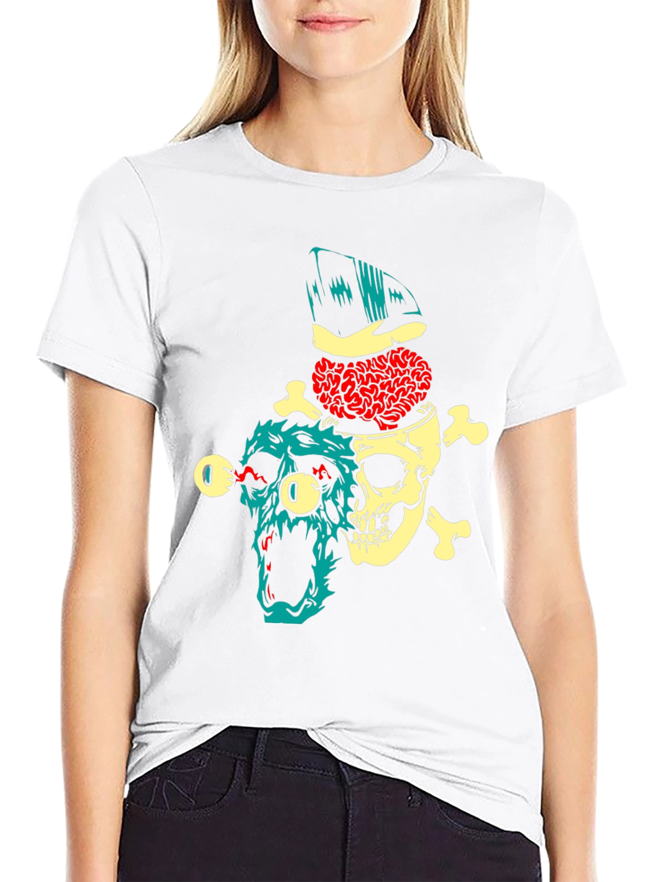 Skull Brain T-Shirt - Edgy Graphic Tee