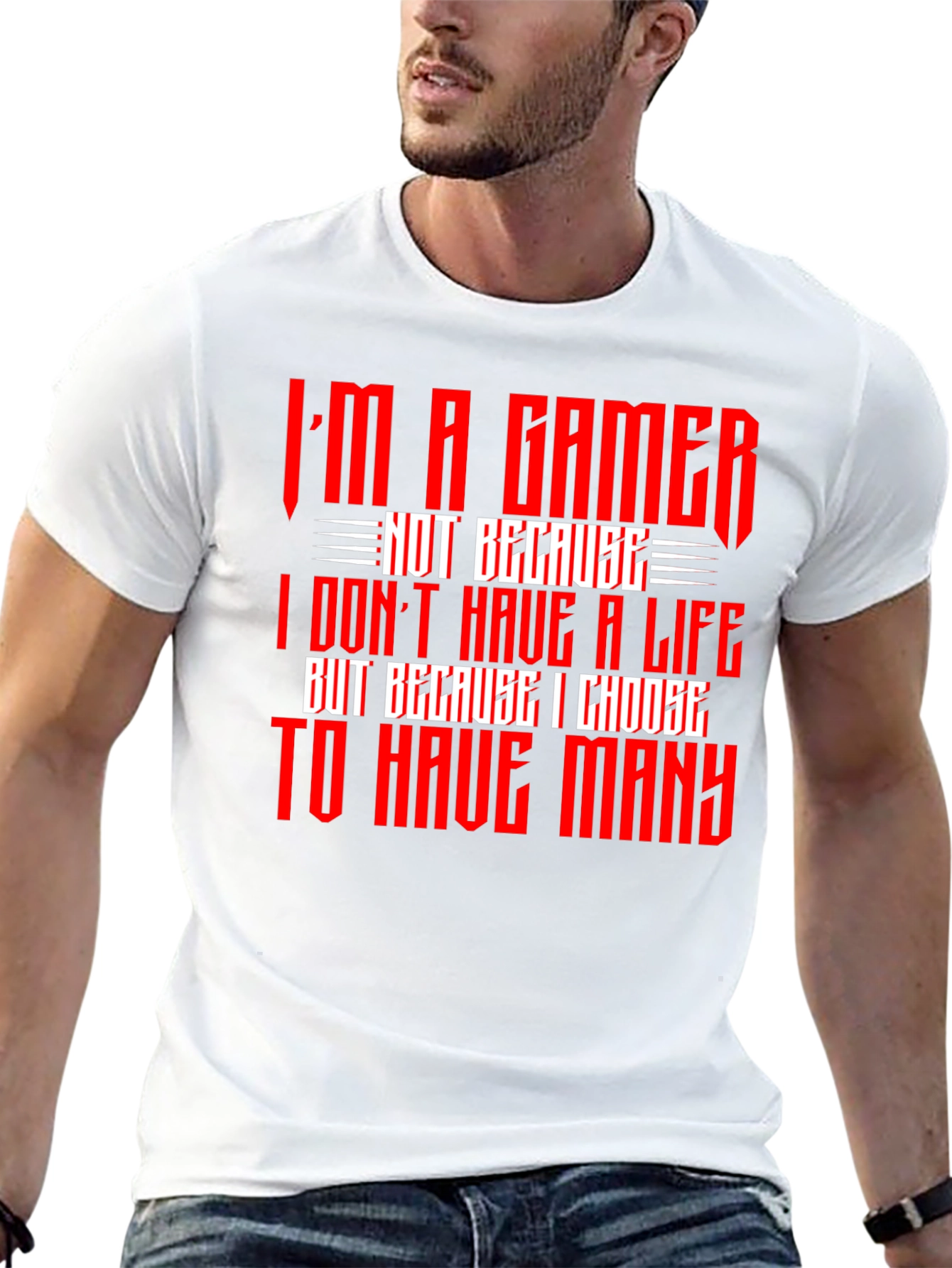 Im A Gamer T-Shirt - Red Text Design