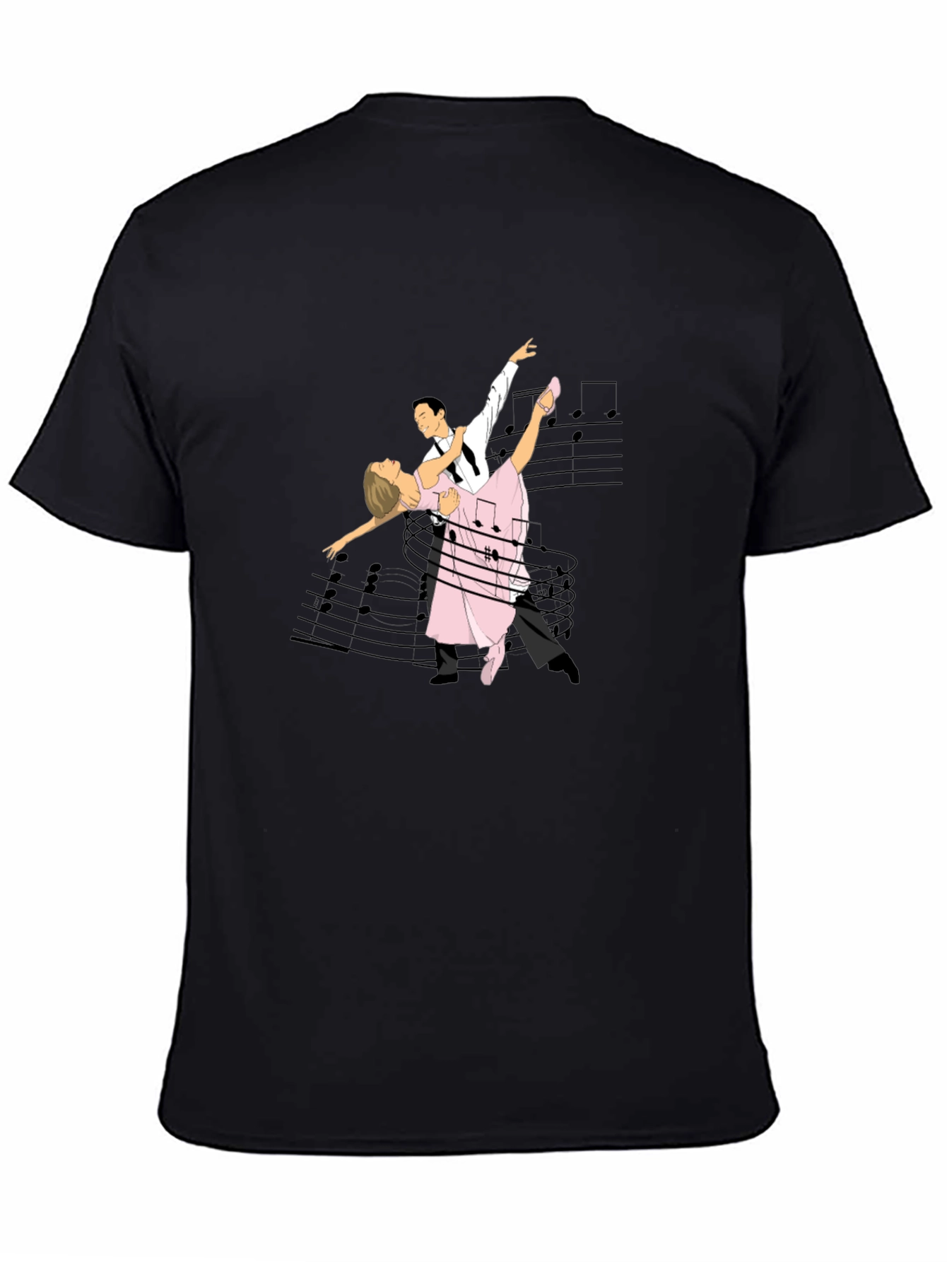Dancing Couple T-Shirt - Music Notes Design