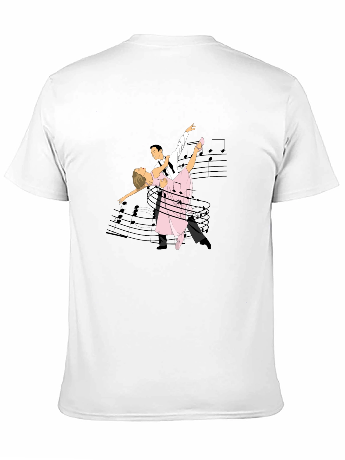Dancing Couple T-Shirt - Music Notes Design
