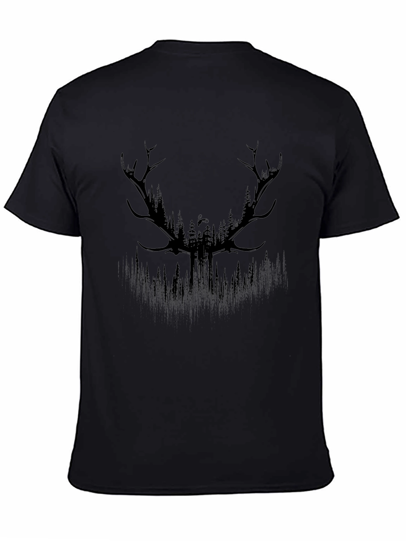 Antler Forest Graphic Tee - Mens Black T-Shirt
