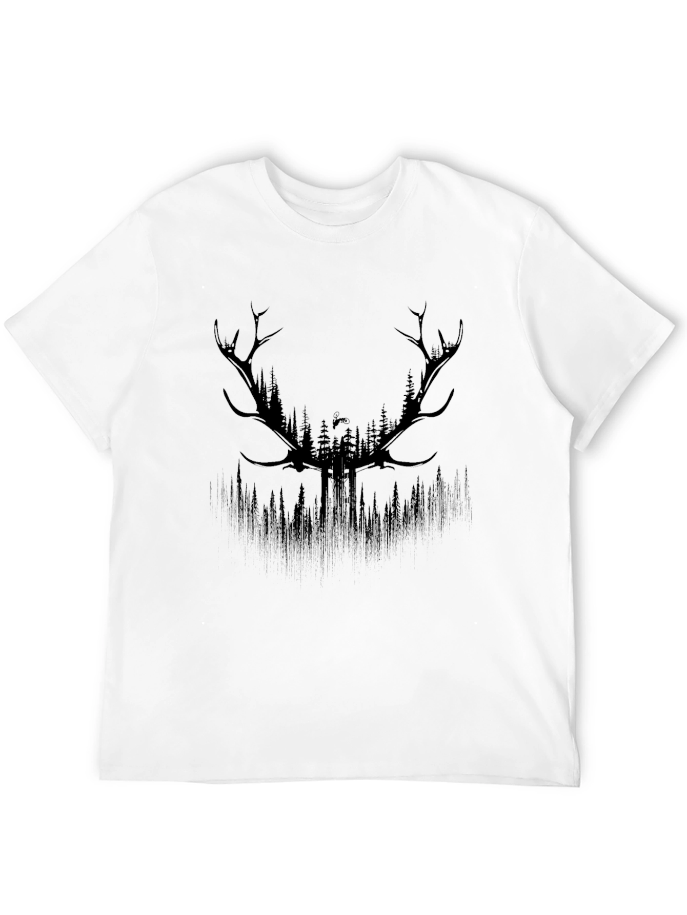 Antler Forest Graphic Tee - Mens Black T-Shirt