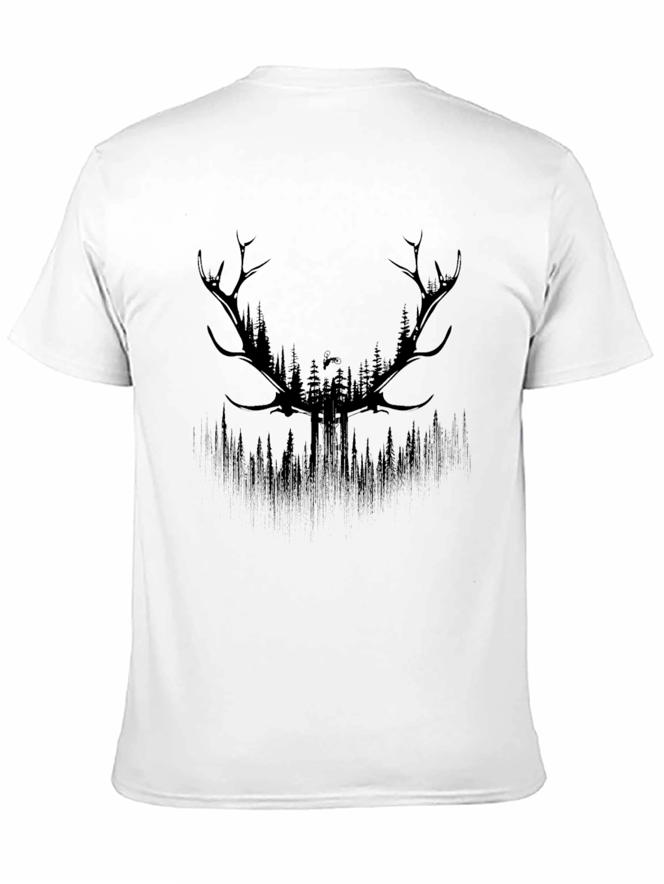 Antler Forest Graphic Tee - Mens Black T-Shirt
