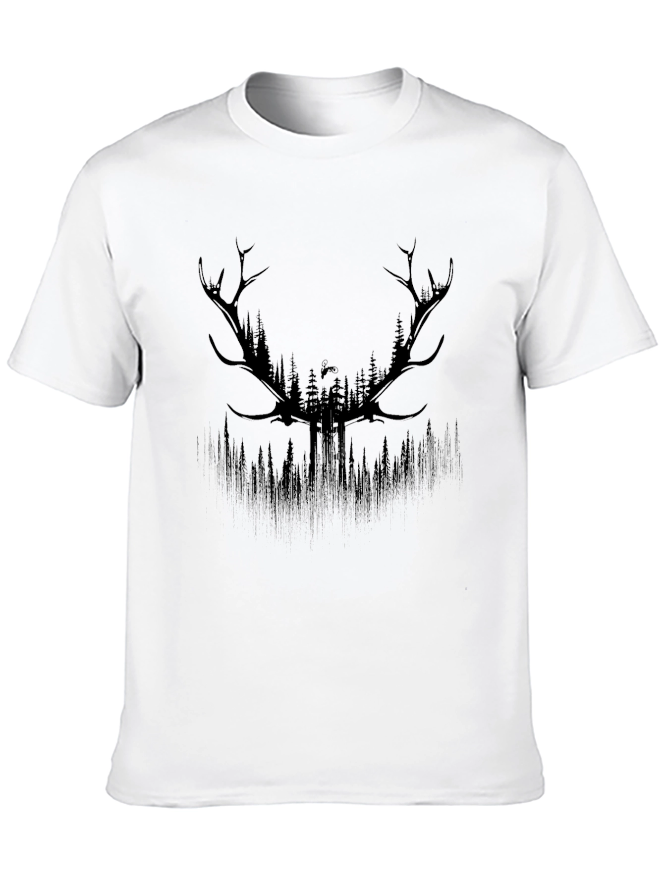 Antler Forest Graphic Tee - Mens Black T-Shirt