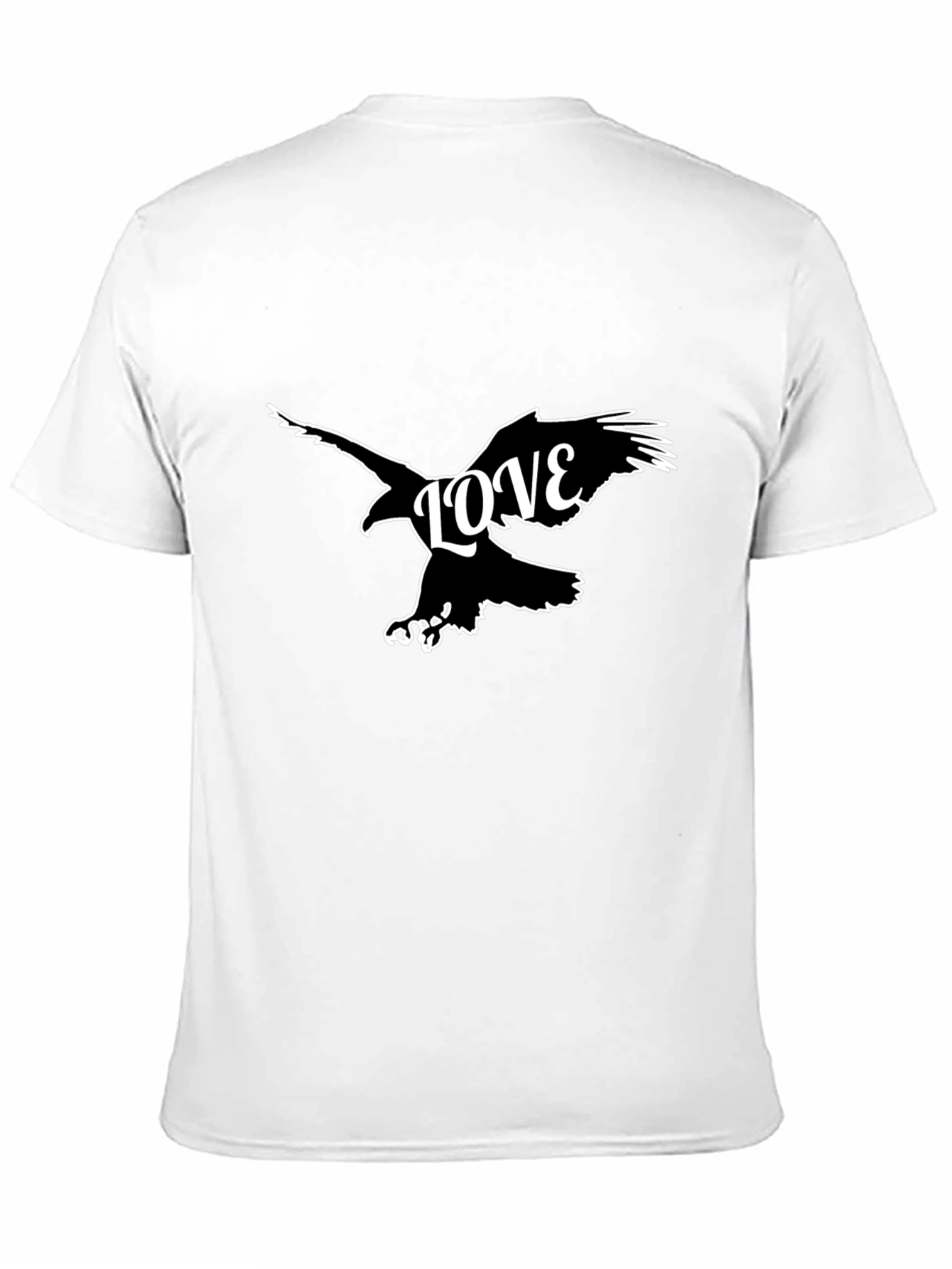 Love Eagle Graphic Tee - Black Cotton Blend