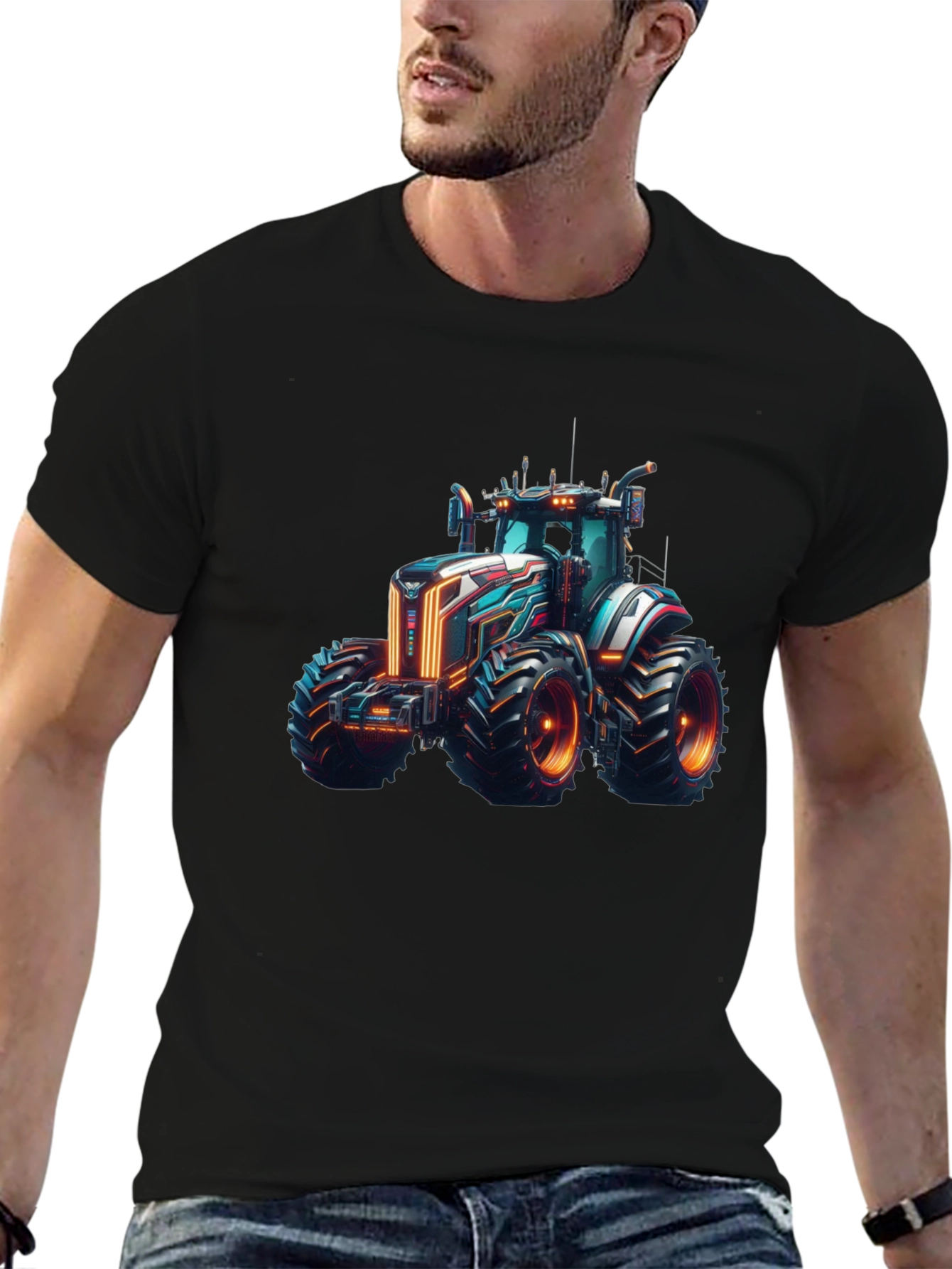 Futuristic Tractor Graphic Tee