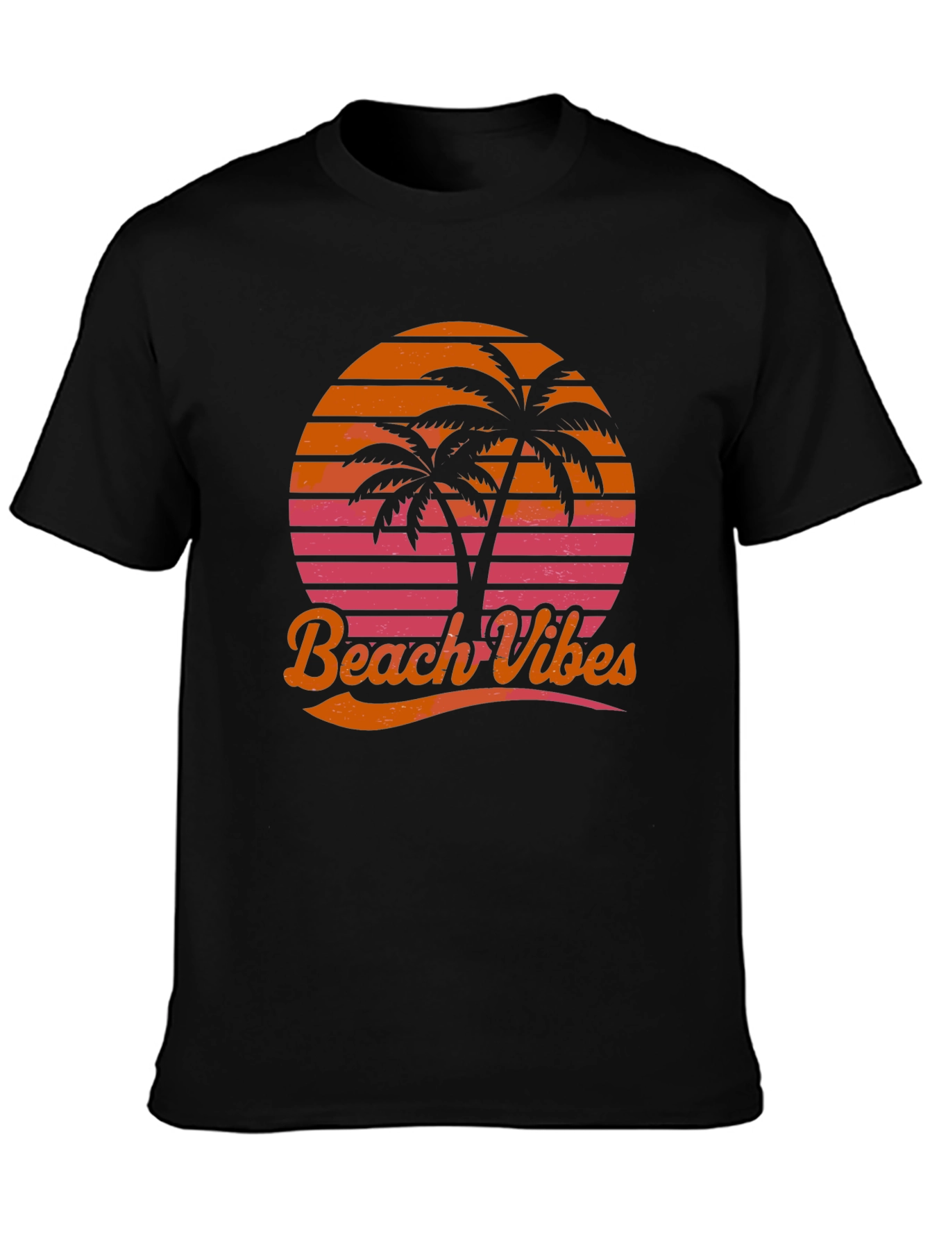 Beach Vibes Graphic Tee - Retro Palm Tree T-Shirt