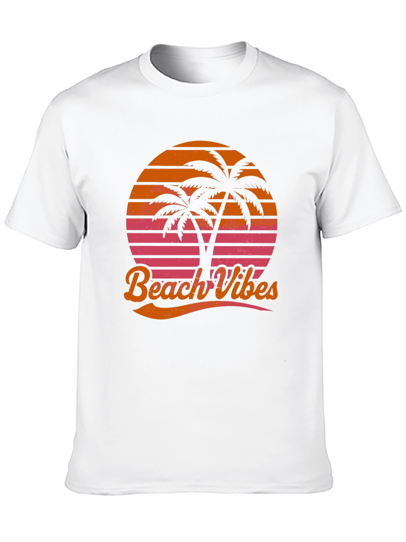 Beach Vibes Graphic Tee - Retro Palm Tree T-Shirt